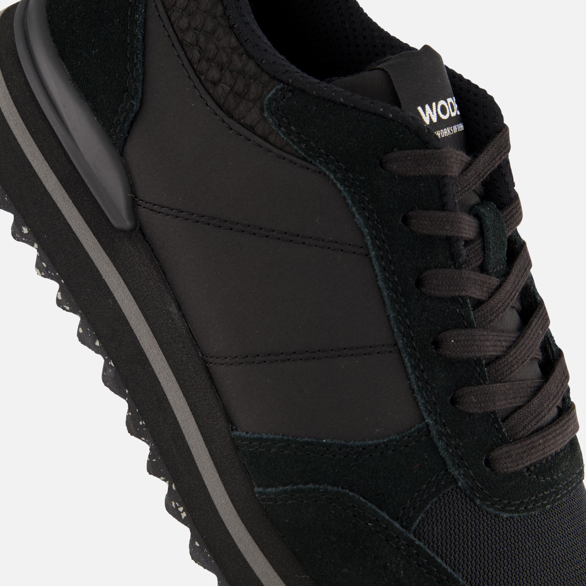 Woden Ronja Plateau Sneakers zwart Leer afbeelding 4