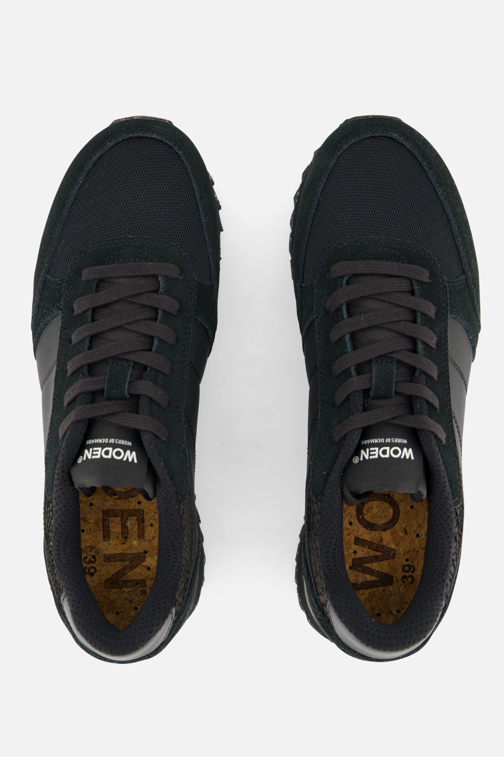 Woden Ronja Plateau Sneakers zwart Leer afbeelding 2