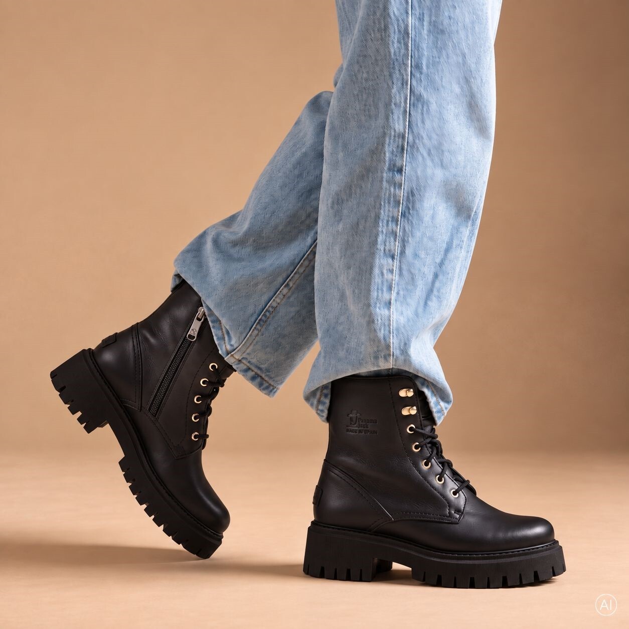 Panama Jack Farai B1 veterboots zwart - Dames - Maat 36