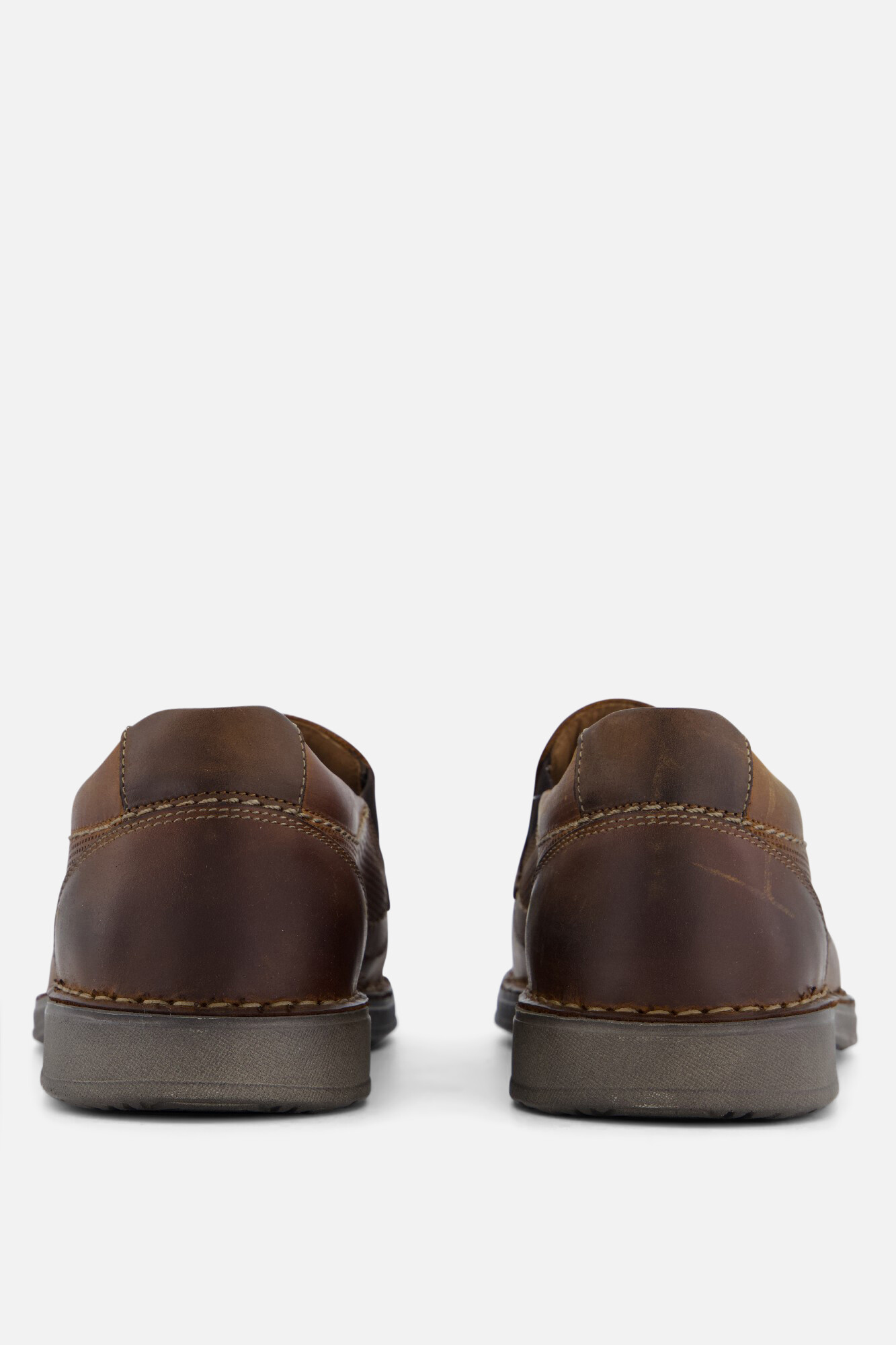 Outfielder Instappers cognac Leer afbeelding 2