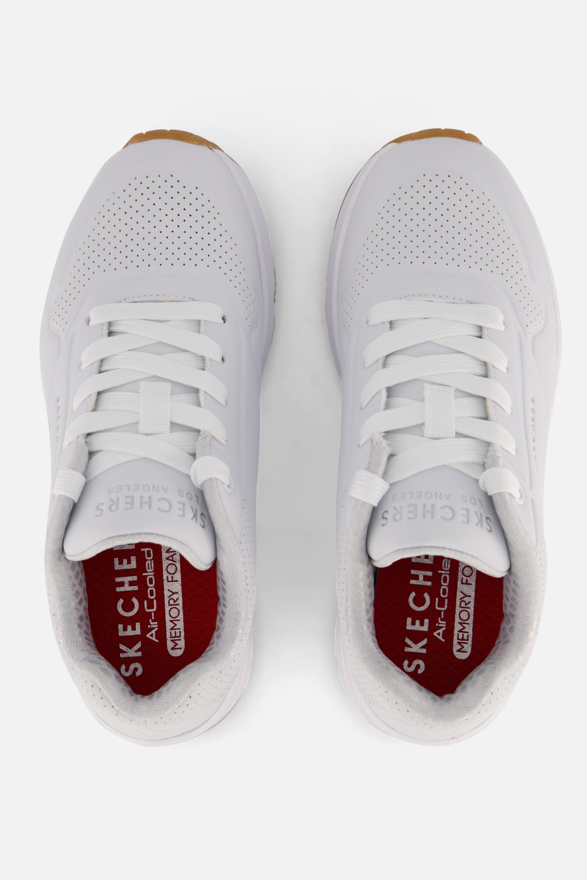 Skechers Uno Air Blitz sneakers wit Imitatieleer afbeelding 2