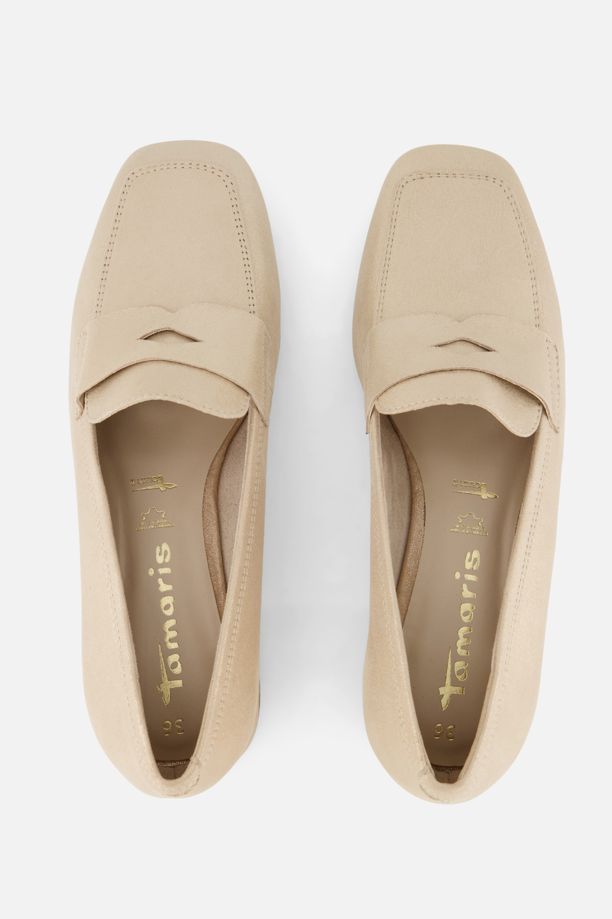 Tamaris Trotteur Instappers beige Leer afbeelding 2
