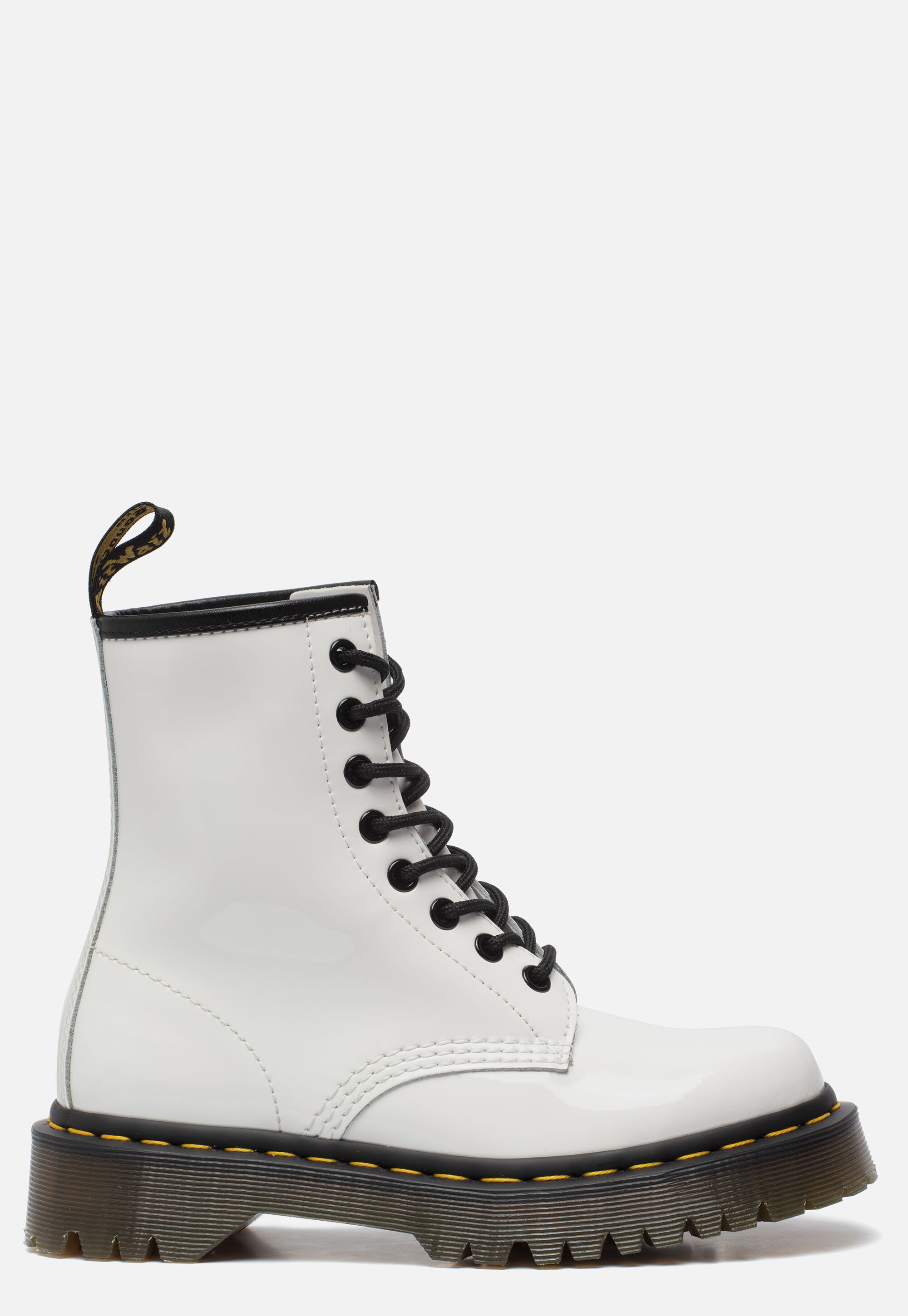 Dr. Martens 8 Eye veterboots wit Lak afbeelding 2