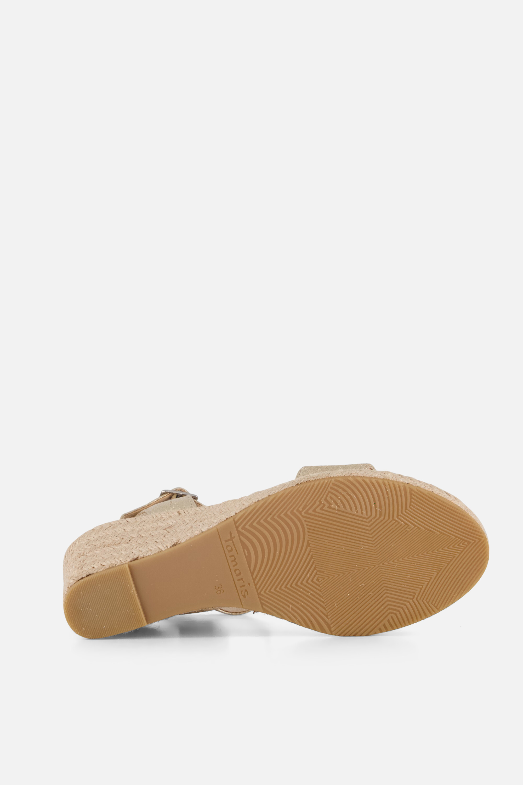 Tamaris Espadrilles met hak goud Textiel afbeelding 3