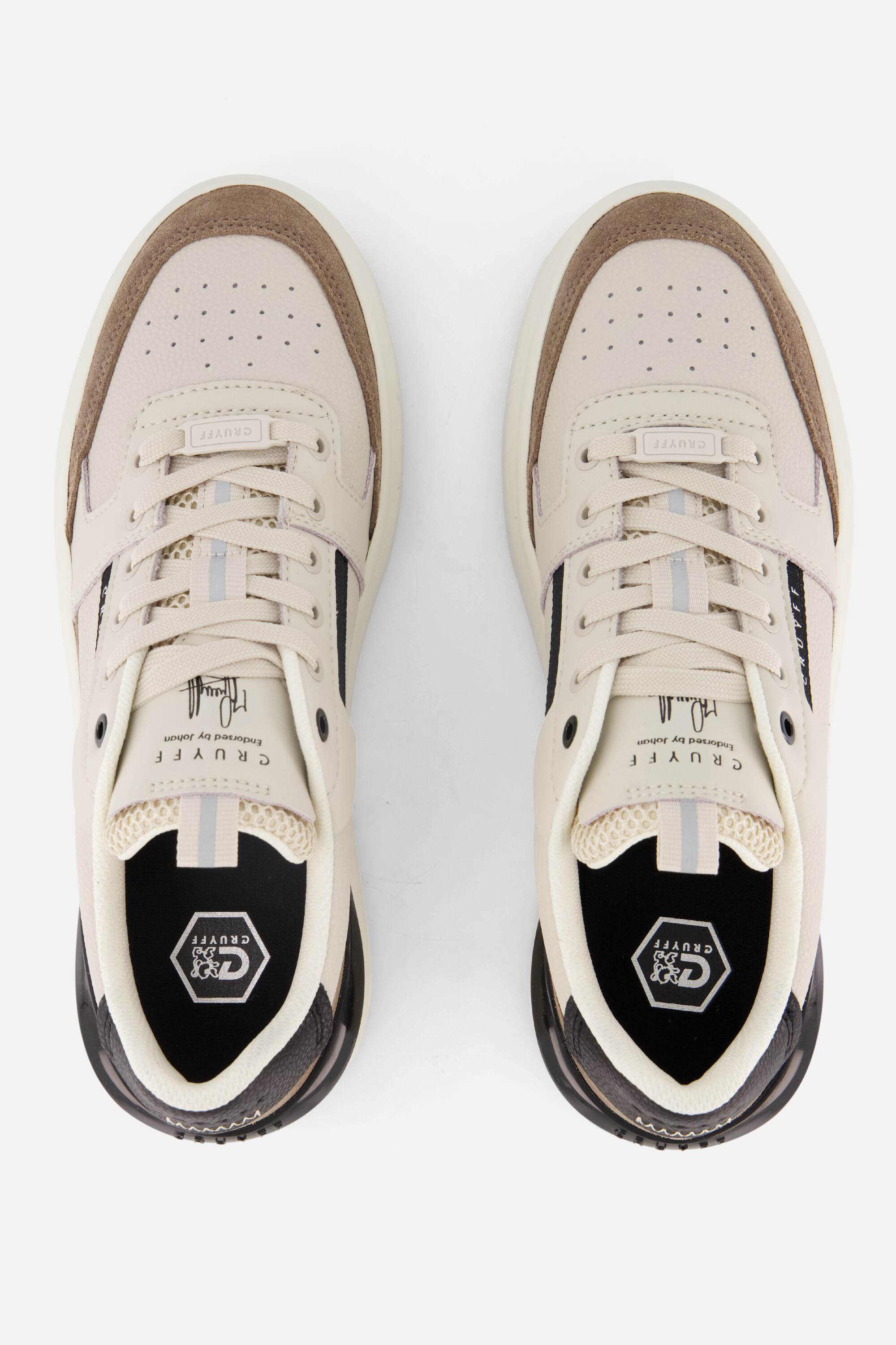 Cruyff Endorsed Tennis Sneakers beige Leer afbeelding 3