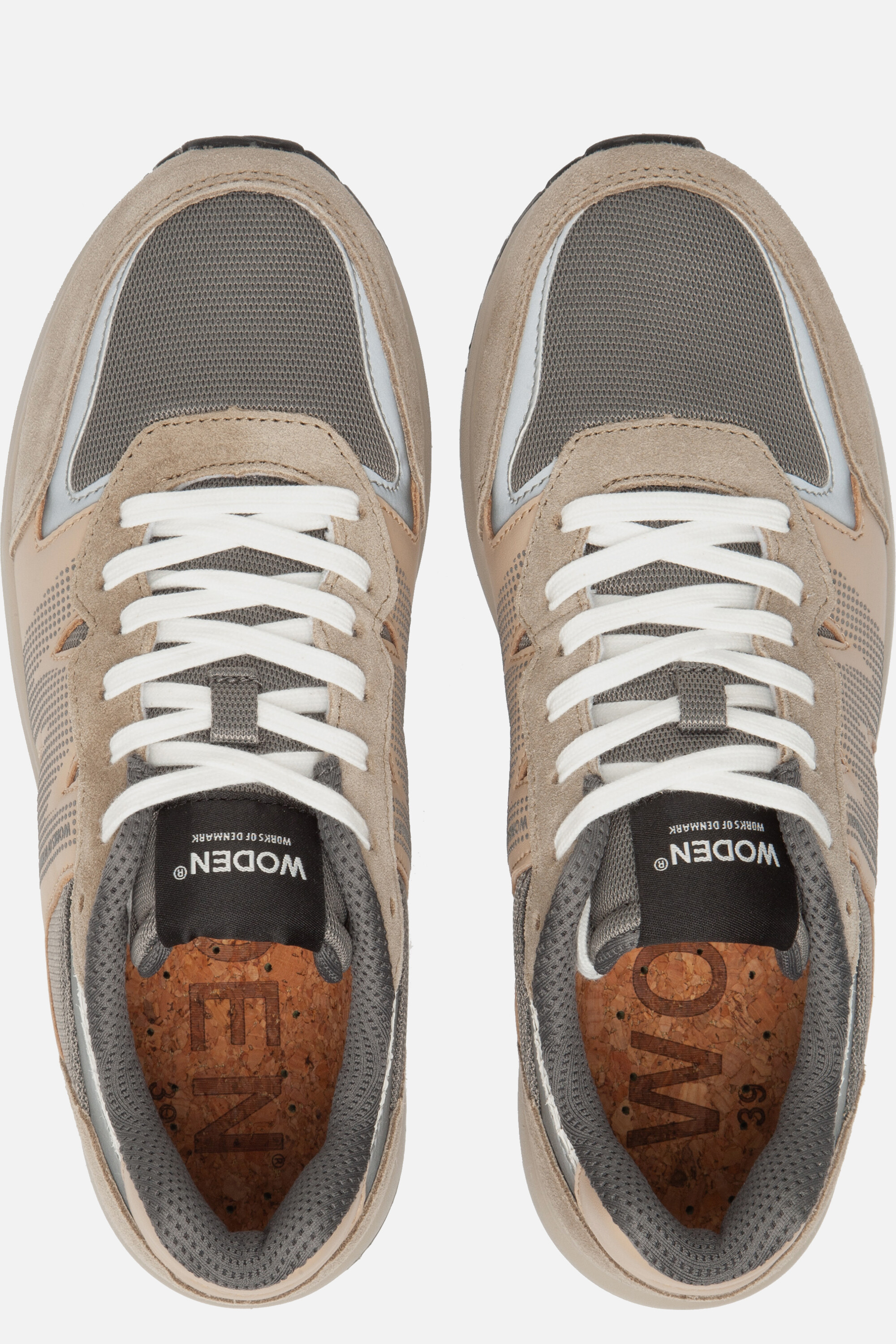Woden Rigmor Sneakers beige Suede afbeelding 3