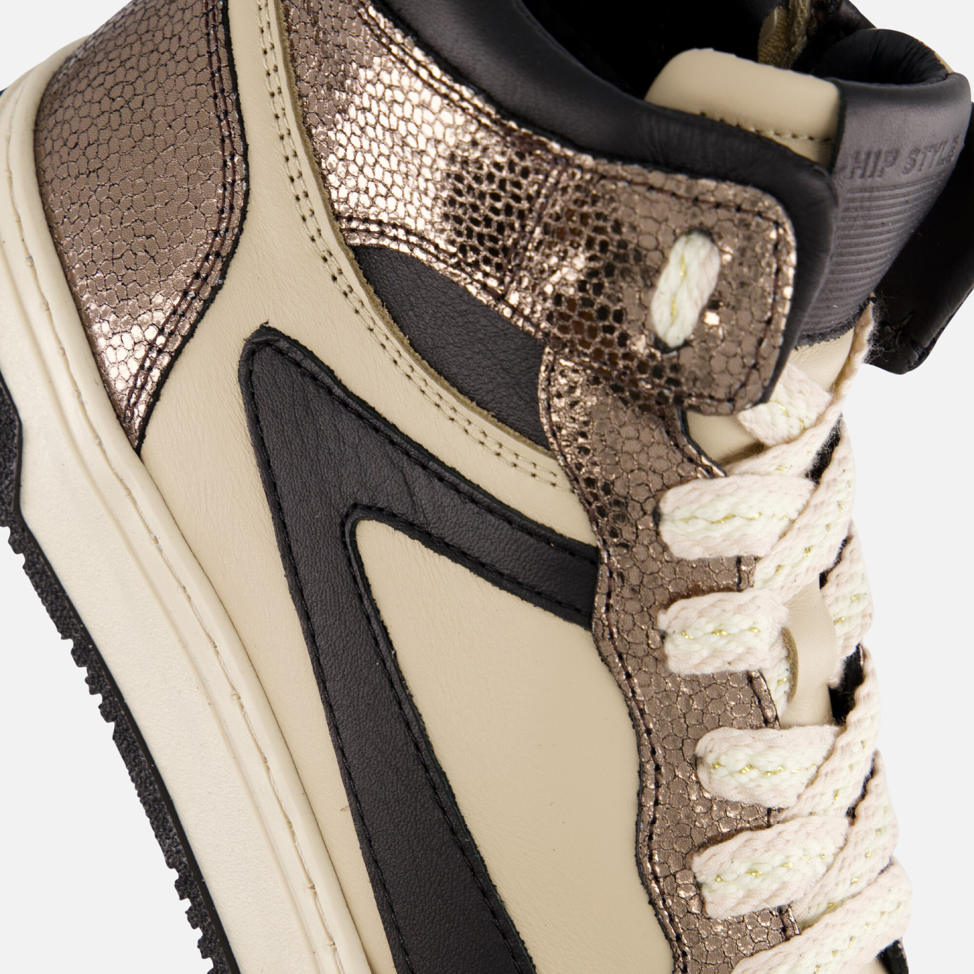 HIP hoge sneakers brons combi afbeelding 4