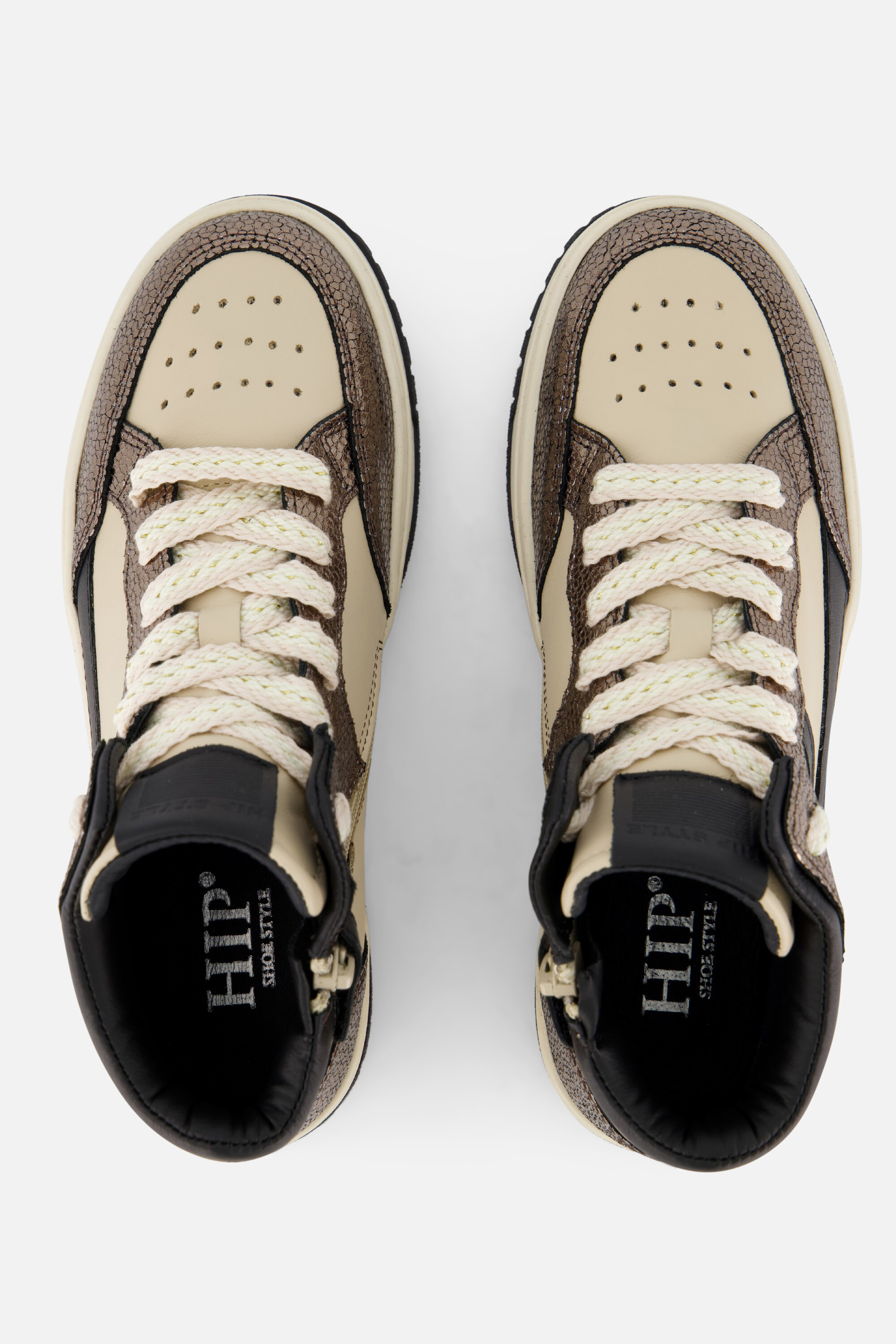 HIP hoge sneakers brons combi afbeelding 2