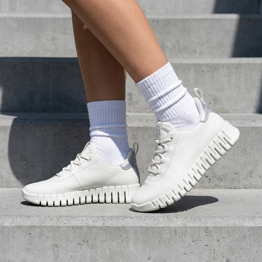 Ecco Ecco Gruuv Sneakers wit Leer