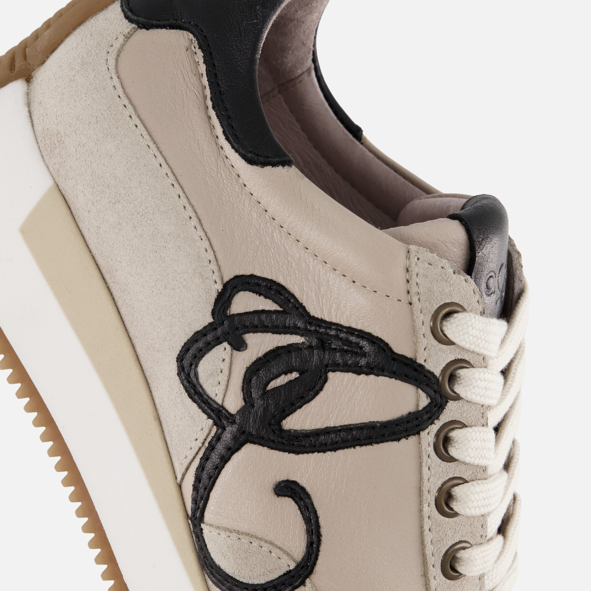 Aqa Sneakers beige Leer afbeelding 4