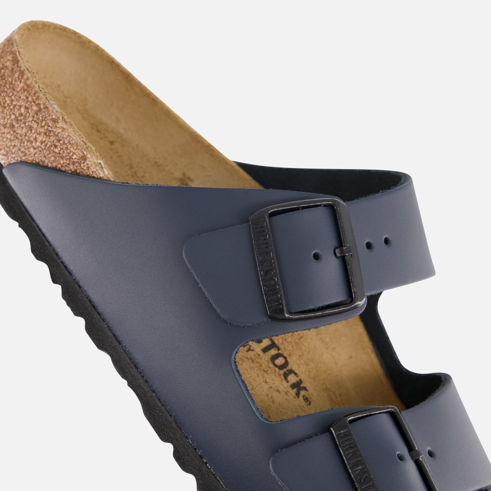 Birkenstock Arizona Slippers blauw Leer afbeelding 3