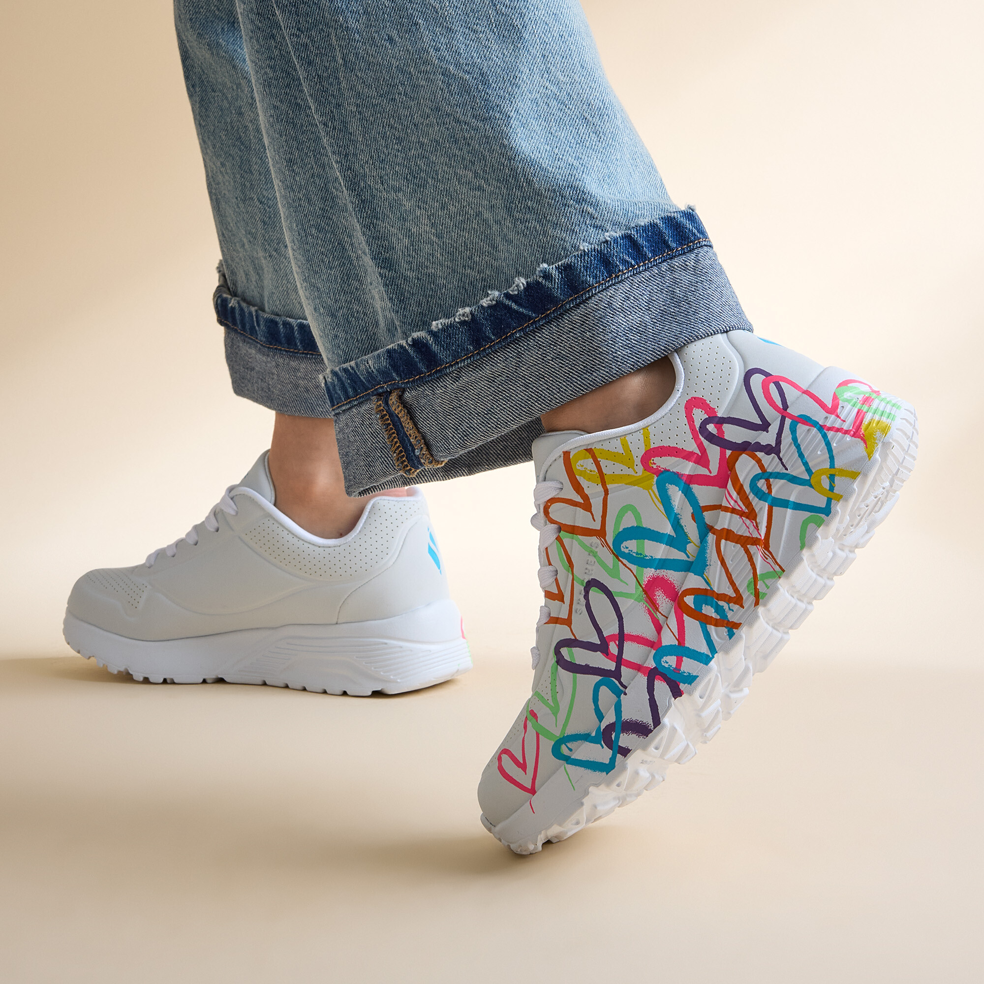 Skechers Skechers X JGoldcrown Uno Lite Sneakers wit
