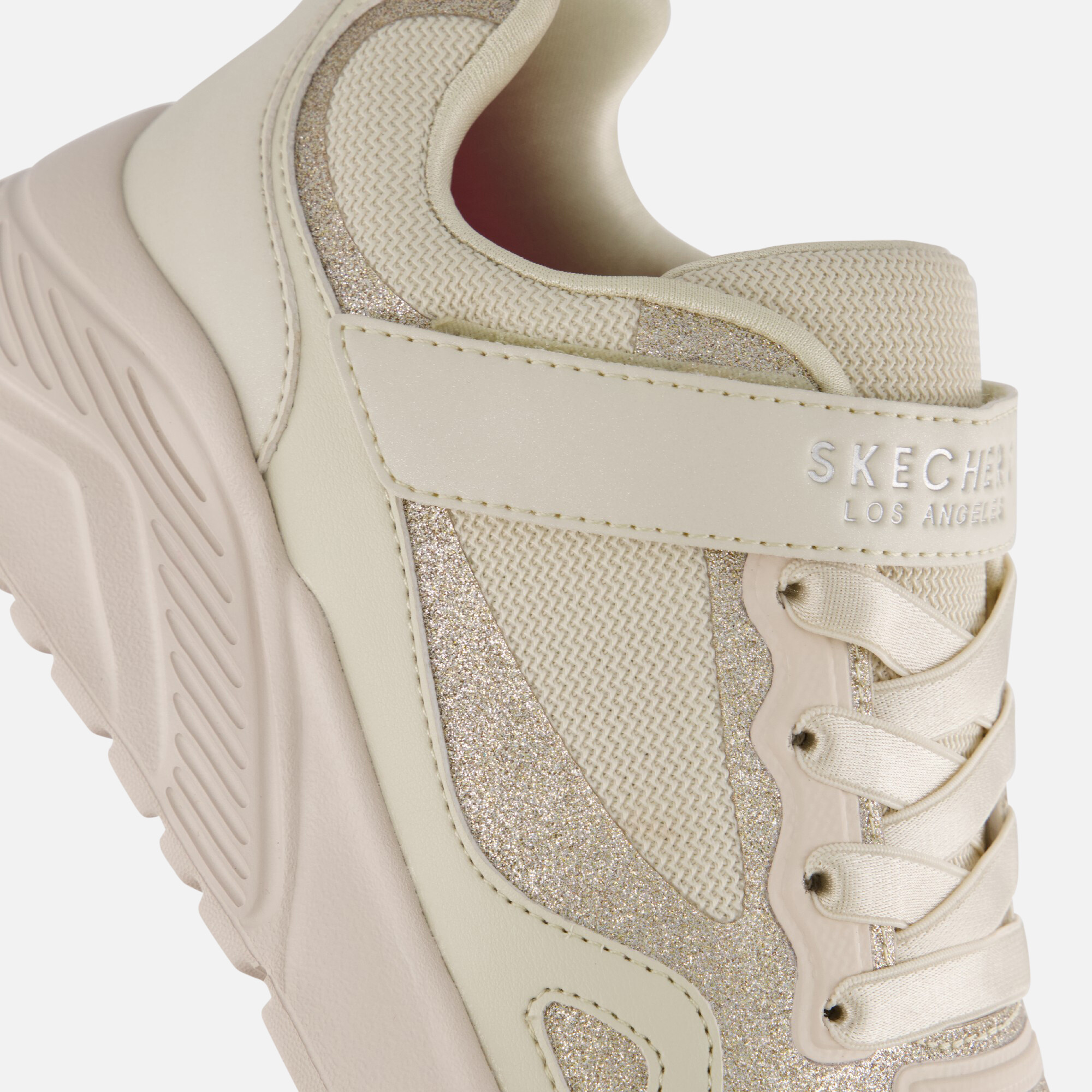 Skechers Uno Lite Glisten Steps Sneakers beige afbeelding 4