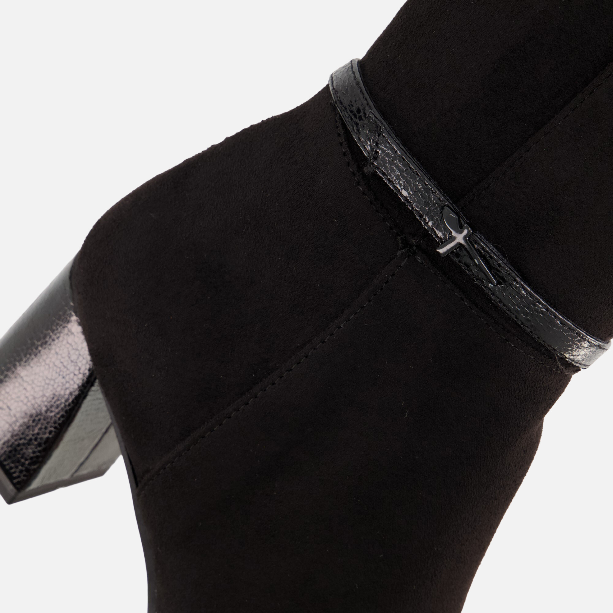Tamaris Hoge laarzen zwart Imitatiesuede afbeelding 4