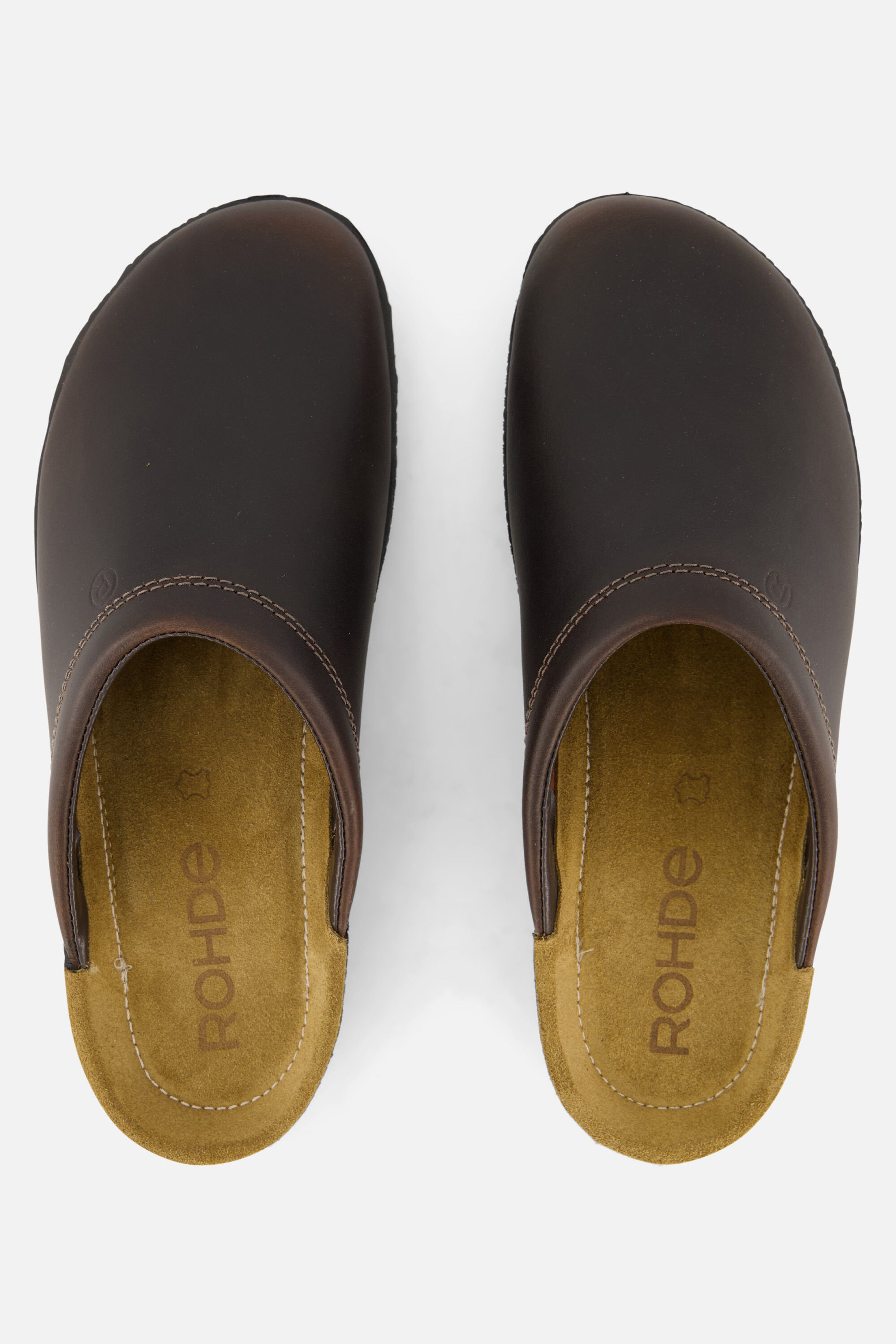 Rohde Pantoffels bruin Leer afbeelding 2