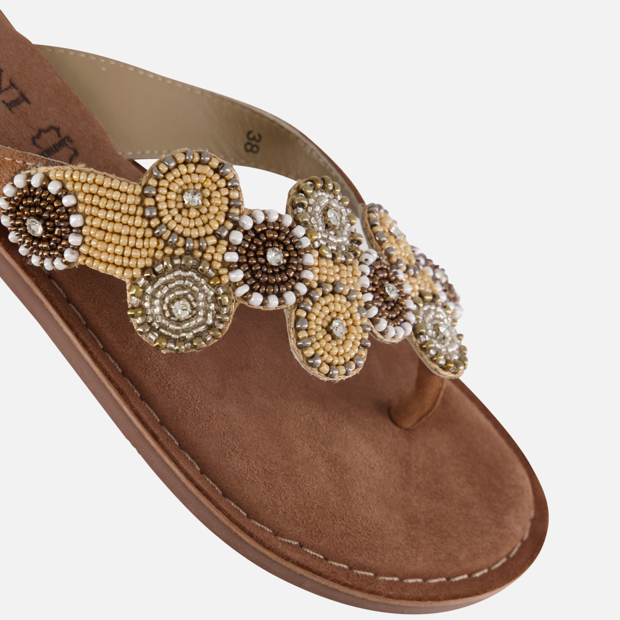 Lazamani Slippers beige Synthetisch afbeelding 3