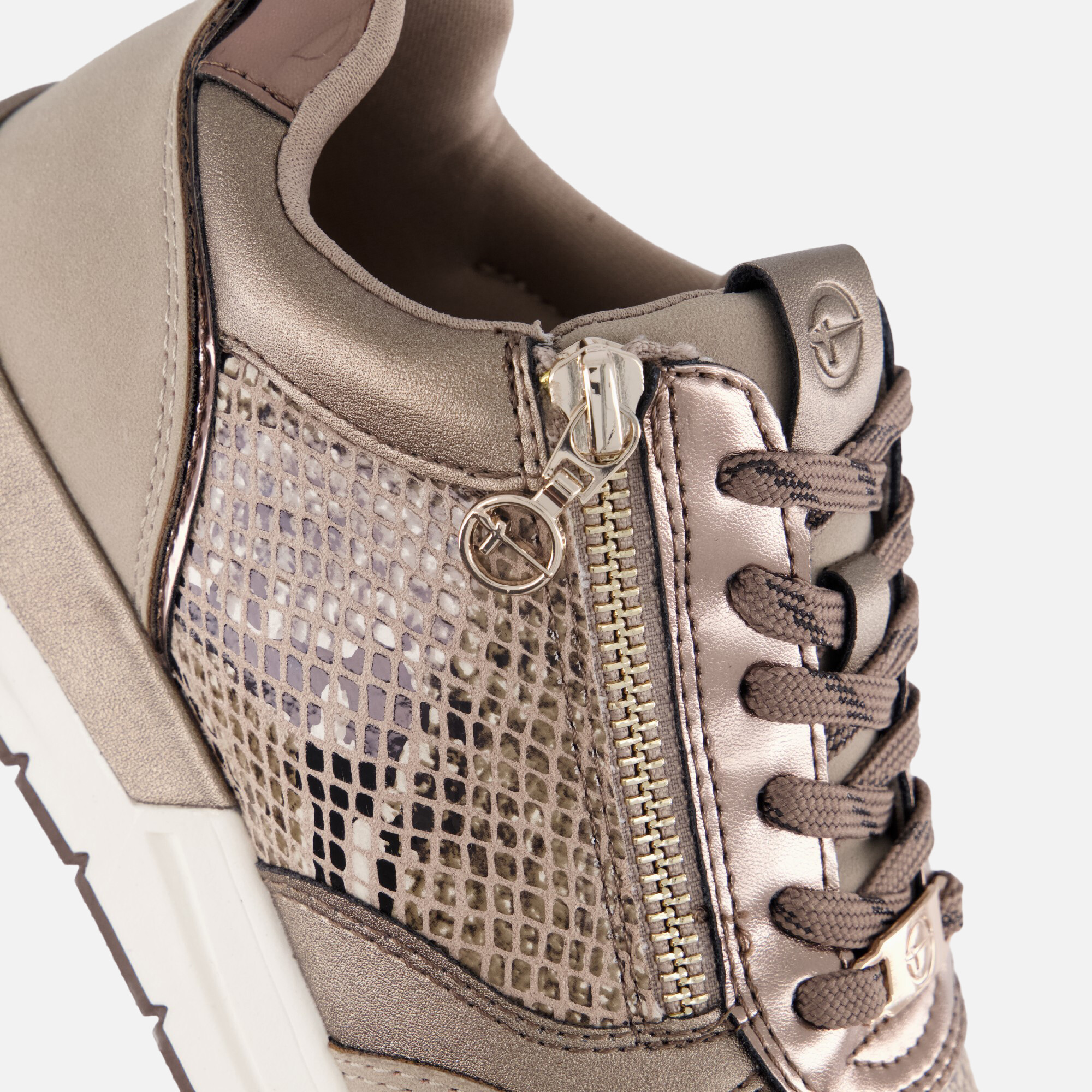 Tamaris Snake Sneakers taupe Synthetisch afbeelding 4