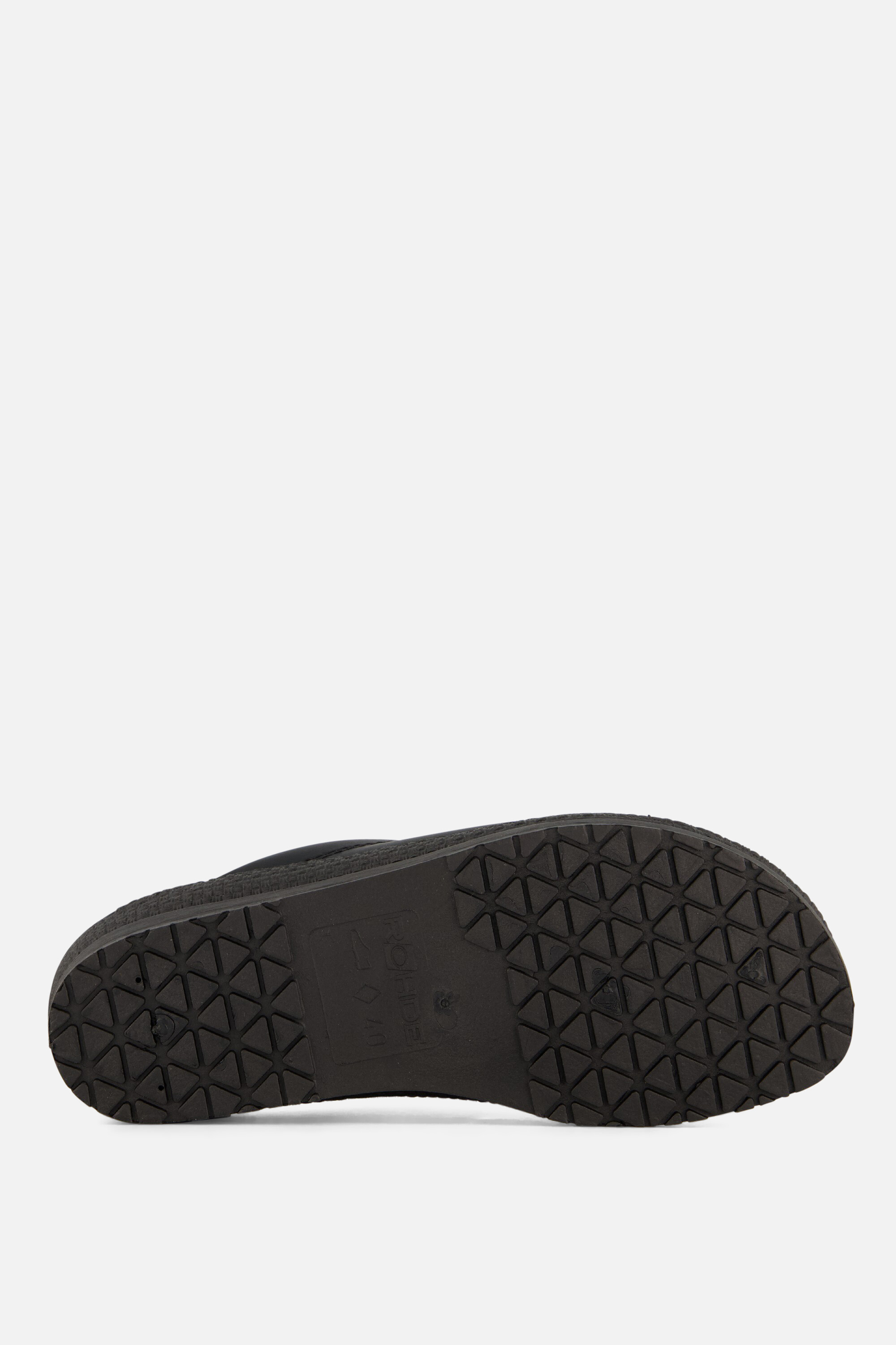 Rohde Pantoffels zwart Leer 370406 afbeelding 3