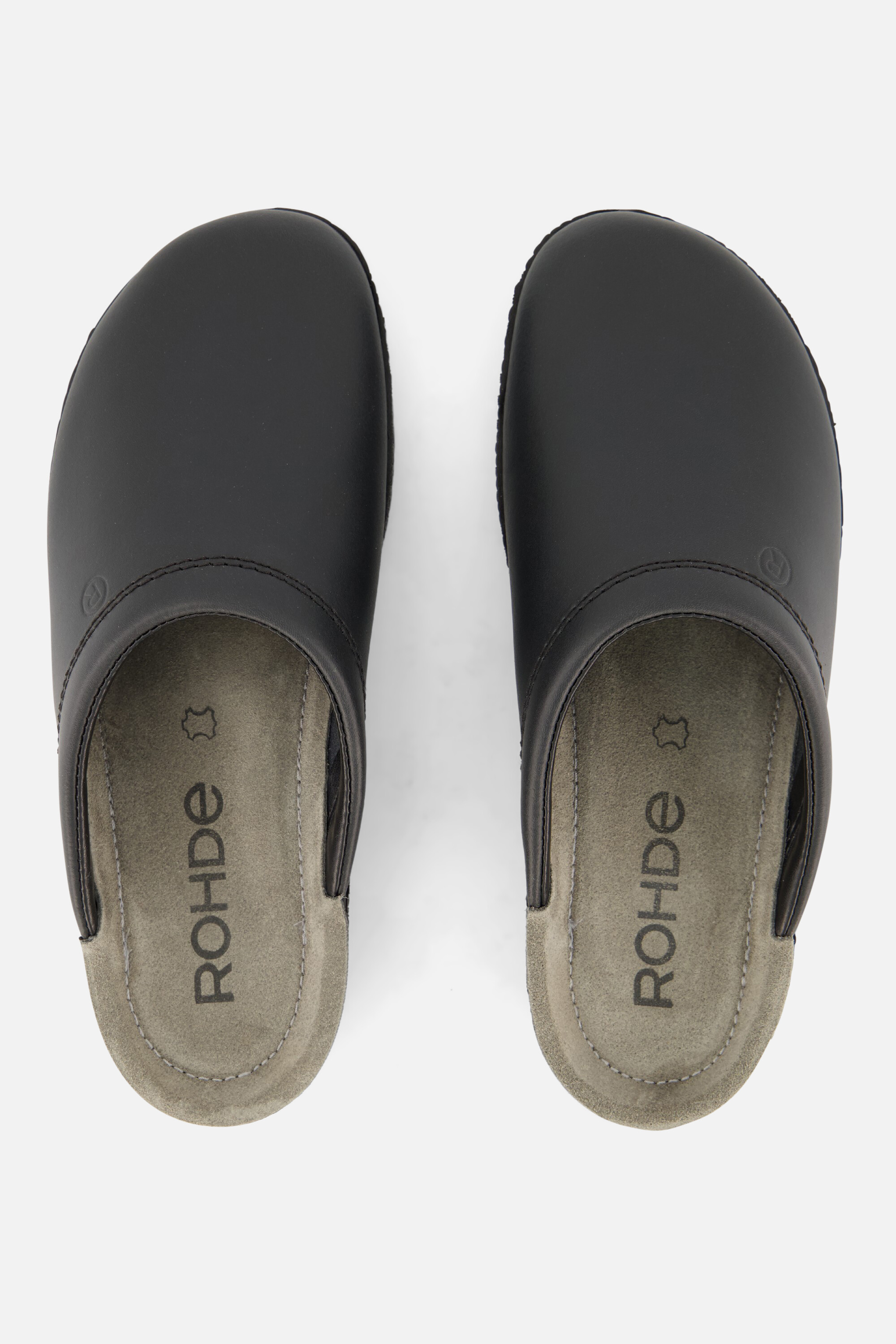 Rohde Pantoffels zwart Leer 370406 afbeelding 2