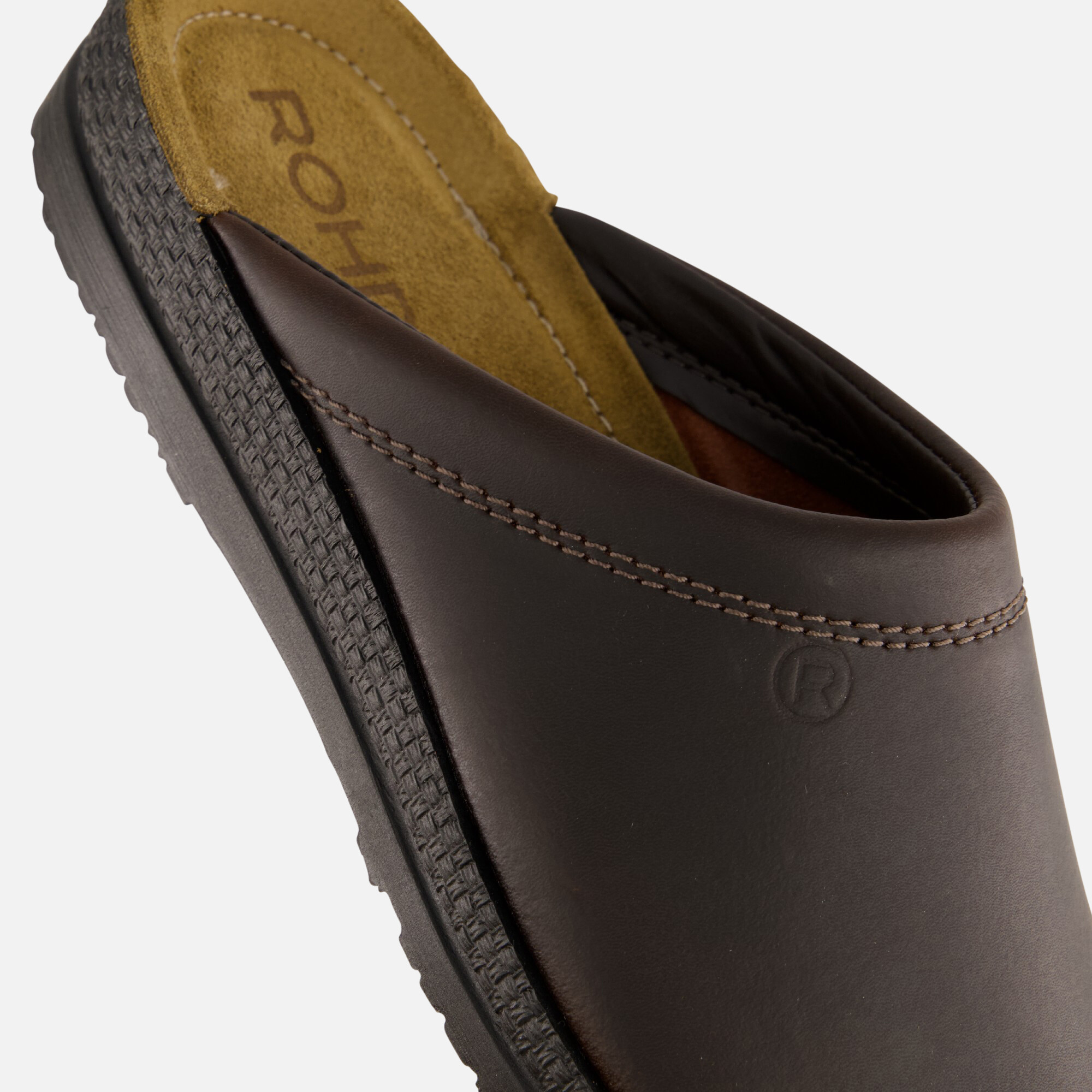 Rohde Pantoffels bruin Leer afbeelding 4