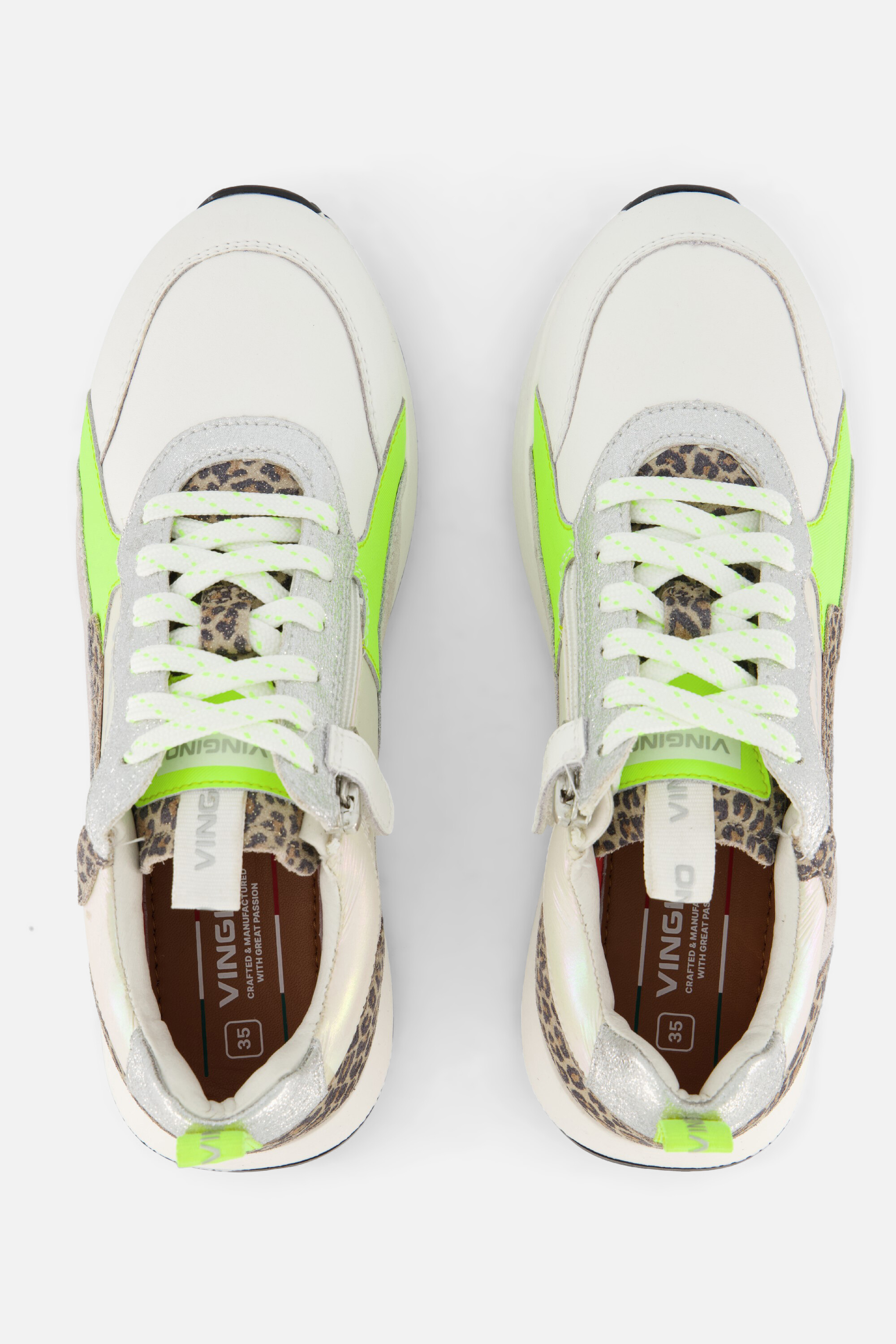Vingino Animal Sneakers wit Leer afbeelding 2
