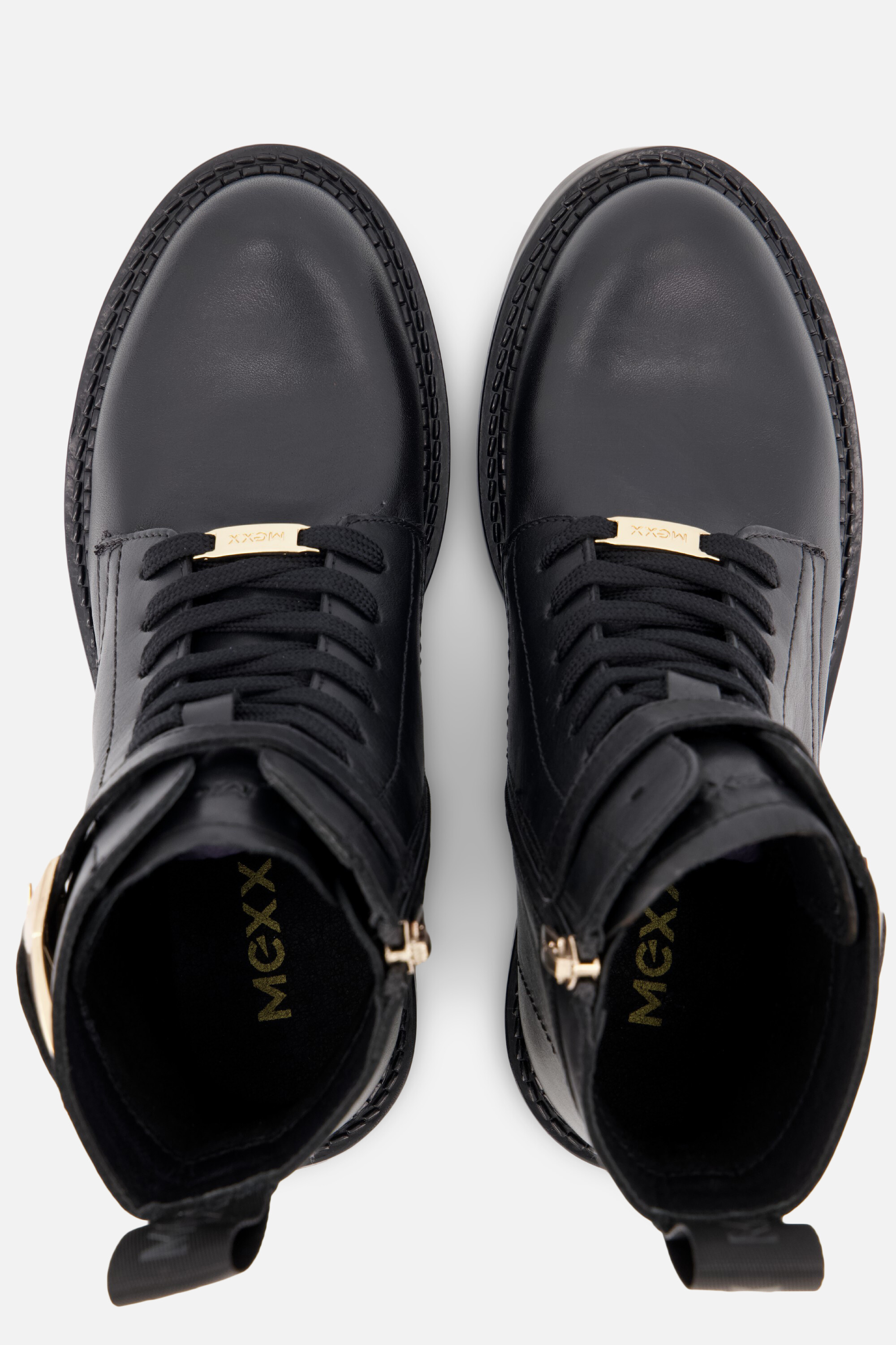 Mexx Phard Mabel Veterboots zwart Leer afbeelding 2