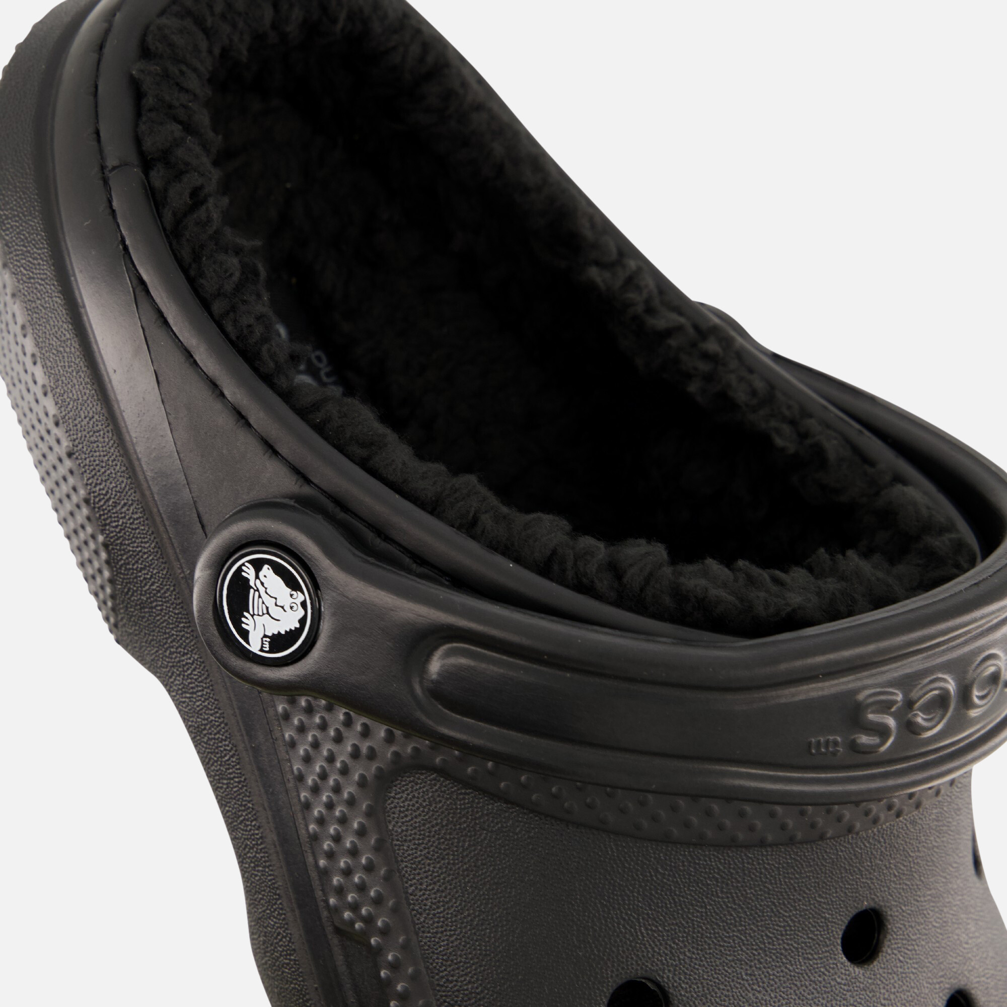 Crocs Classic Fuzz-Lined Slippers zwart afbeelding 3
