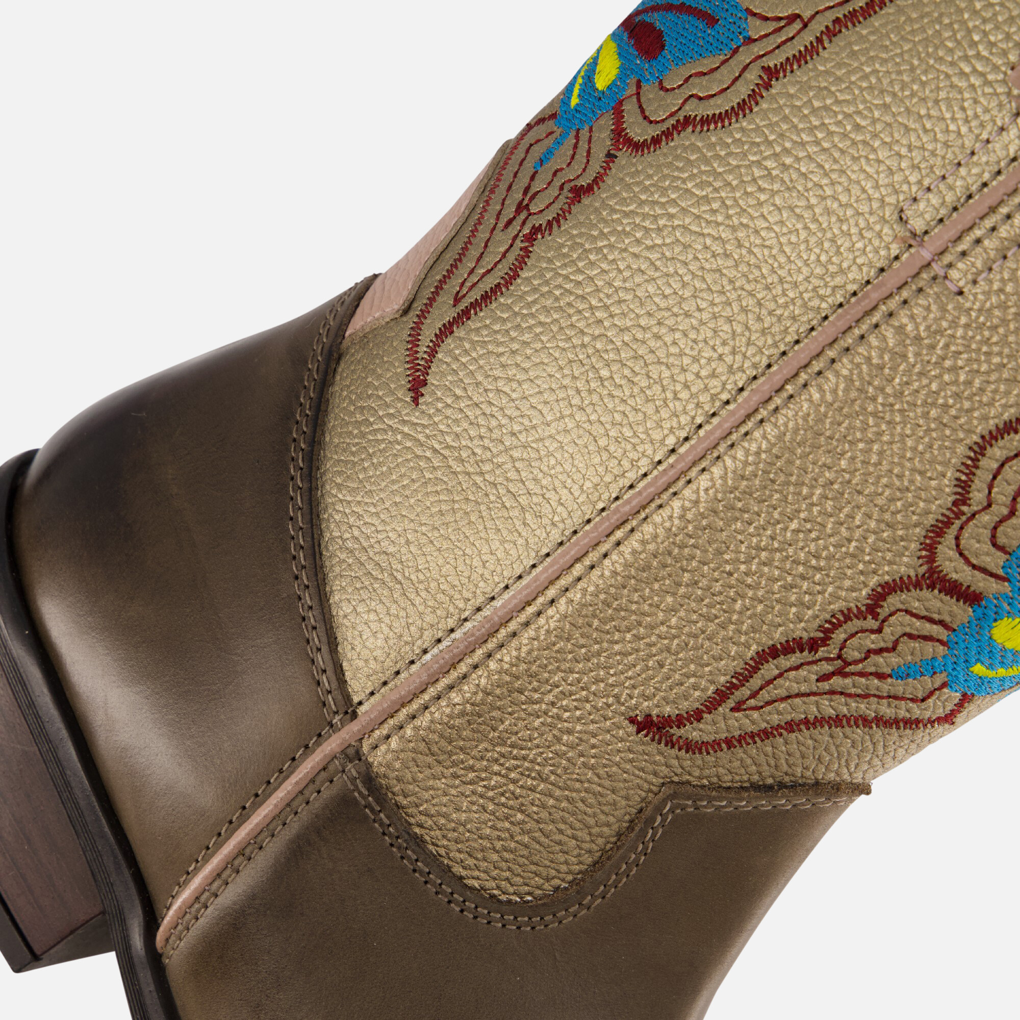 Develab Cowboylaarzen groen Leer afbeelding 4
