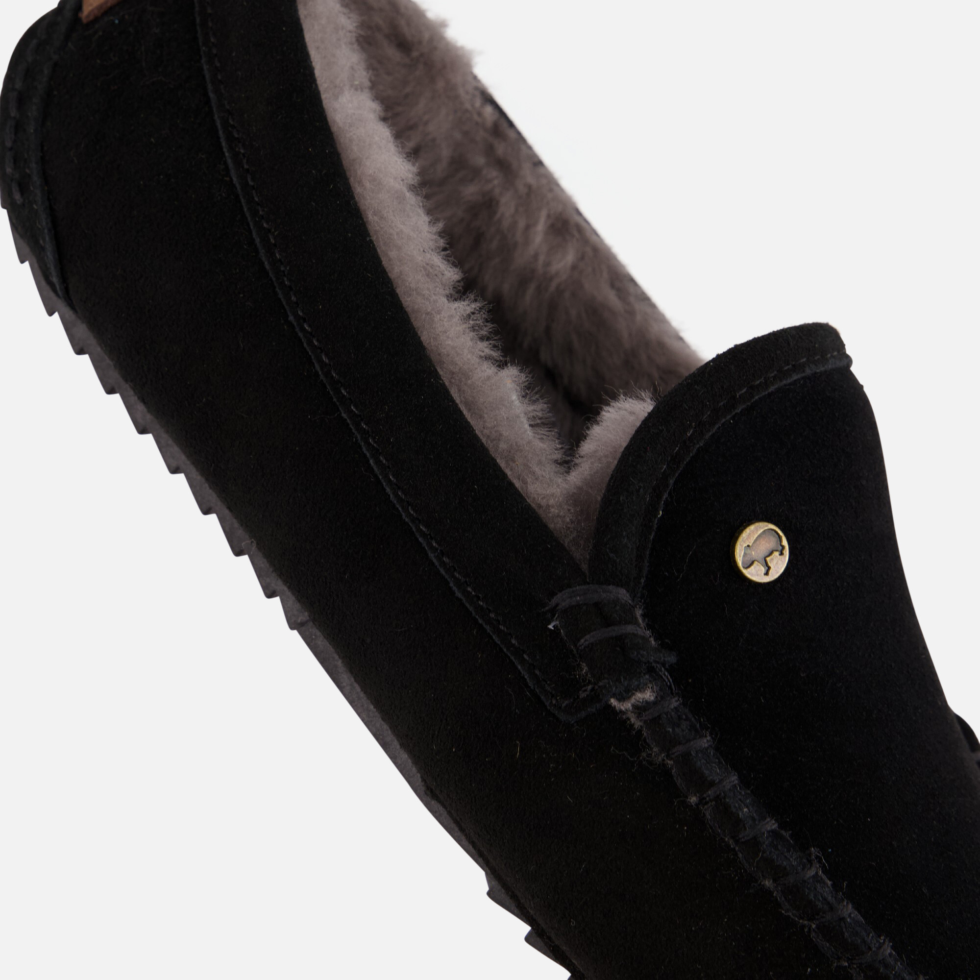 Warmbat Pantoffels zwart Suede afbeelding 4