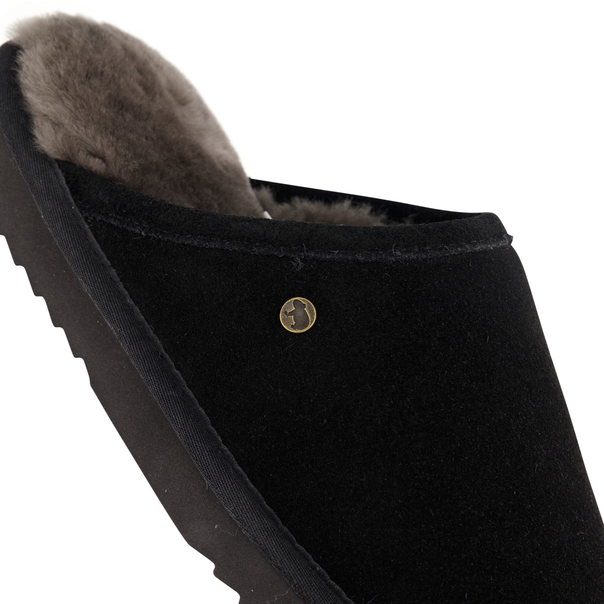 Warmbat Classic Pantoffels zwart Suede afbeelding 4