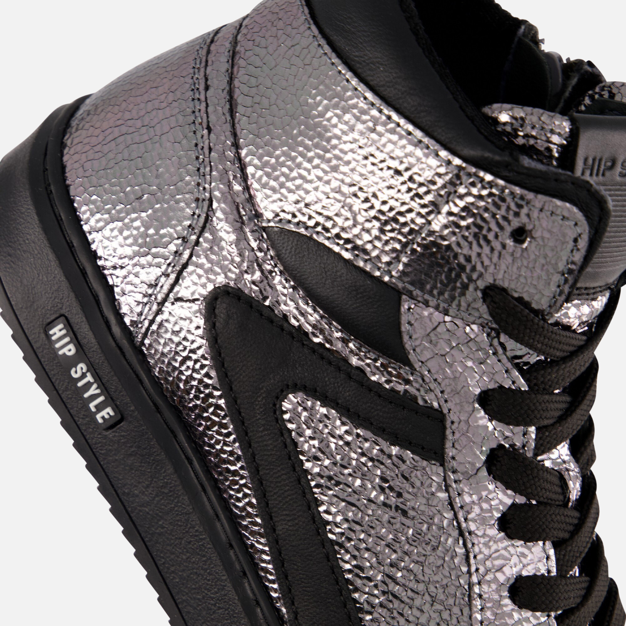 HIP hoge sneakers metallic zilver afbeelding 4