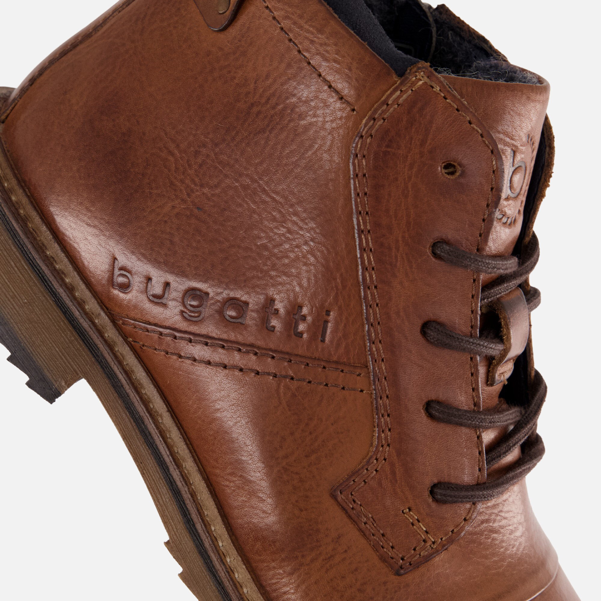 Bugatti Baldor Veterboots cognac Leer afbeelding 4