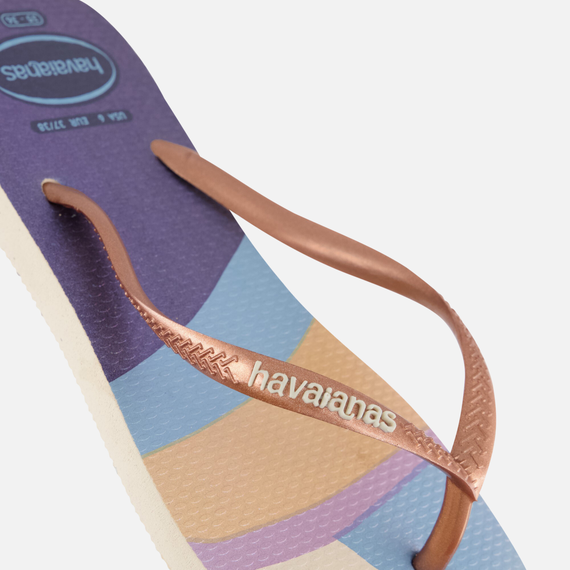 Havaianas Slim Pallette Glow Slippers beige Rubber afbeelding 3