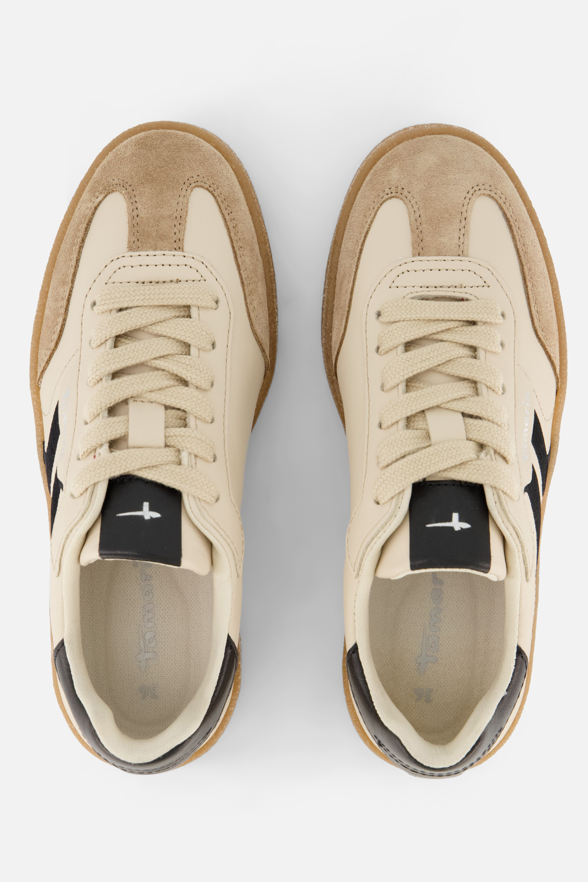 Tamaris Sneakers beige Leer afbeelding 3