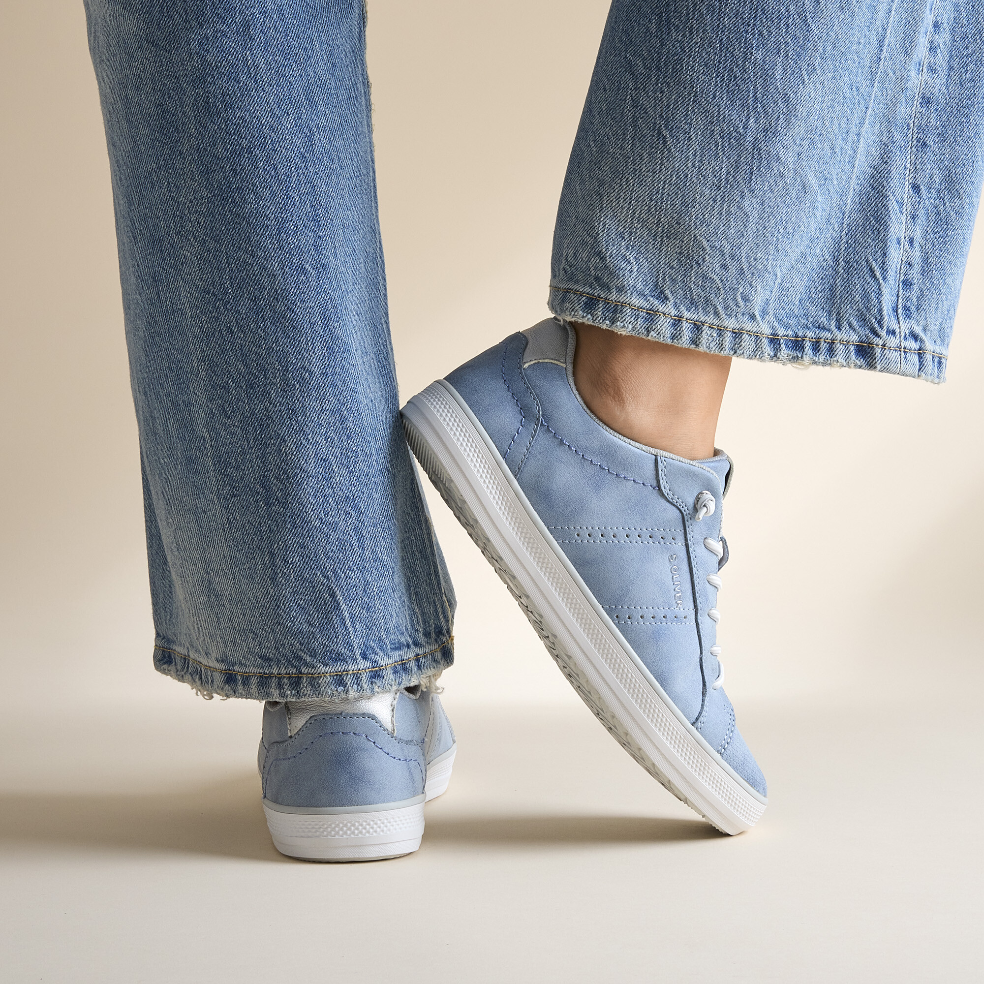 s.Oliver Sneakers blauw Textiel
