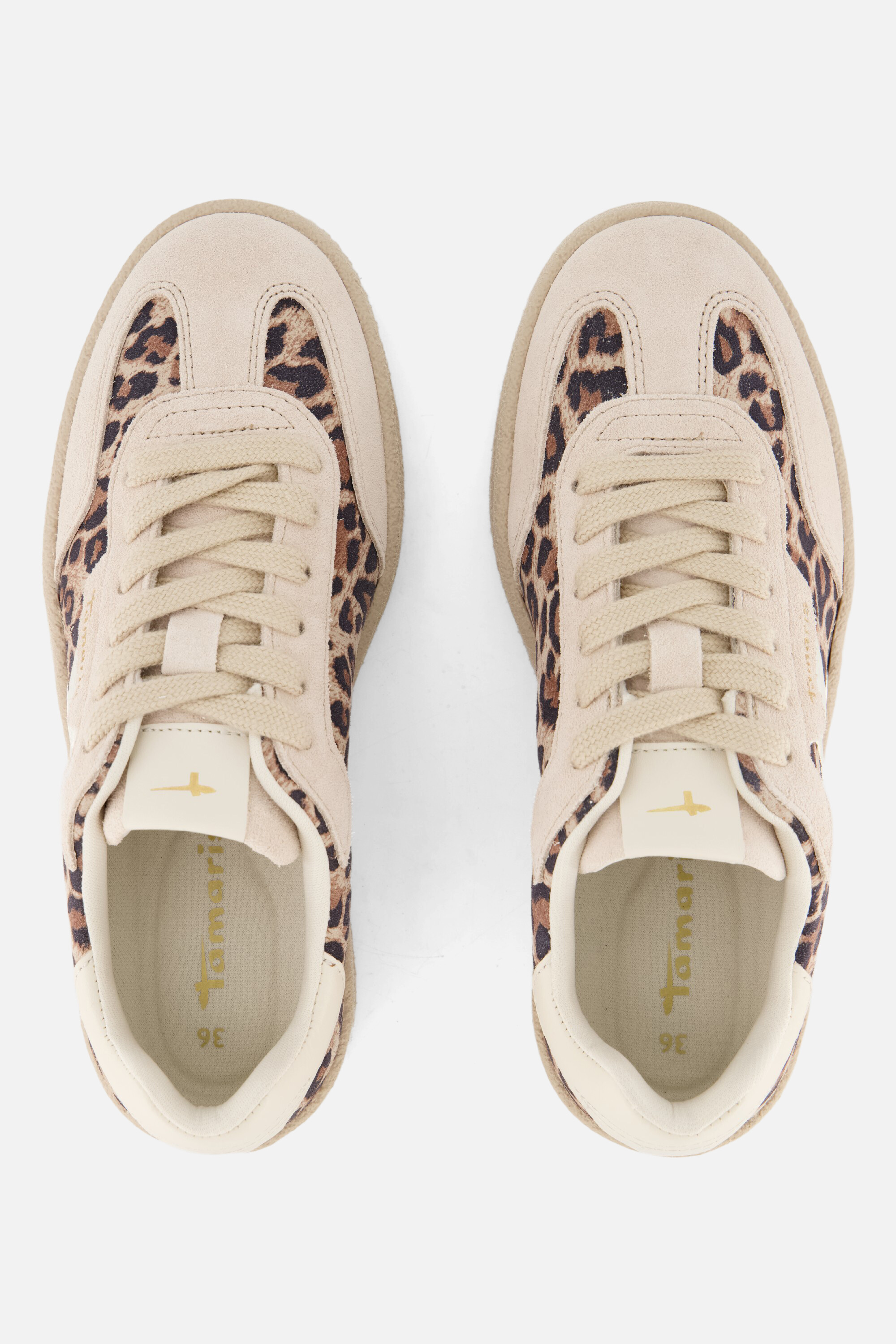 Tamaris Leopard Sneakers beige Leer afbeelding 3