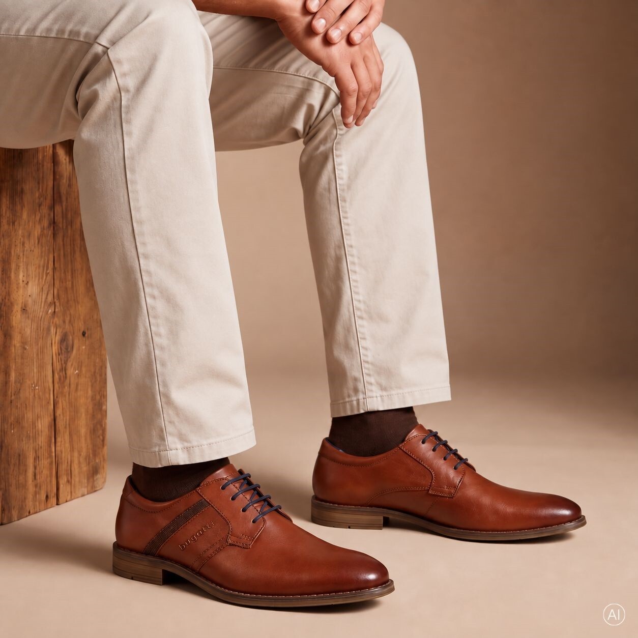 Bugatti Bugatti Amros Veterschoenen cognac