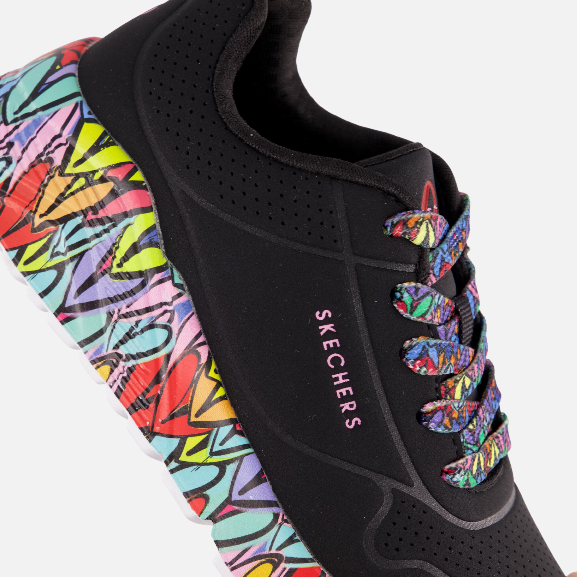 Skechers Uno Lite Sneakers zwart Synthetisch afbeelding 4