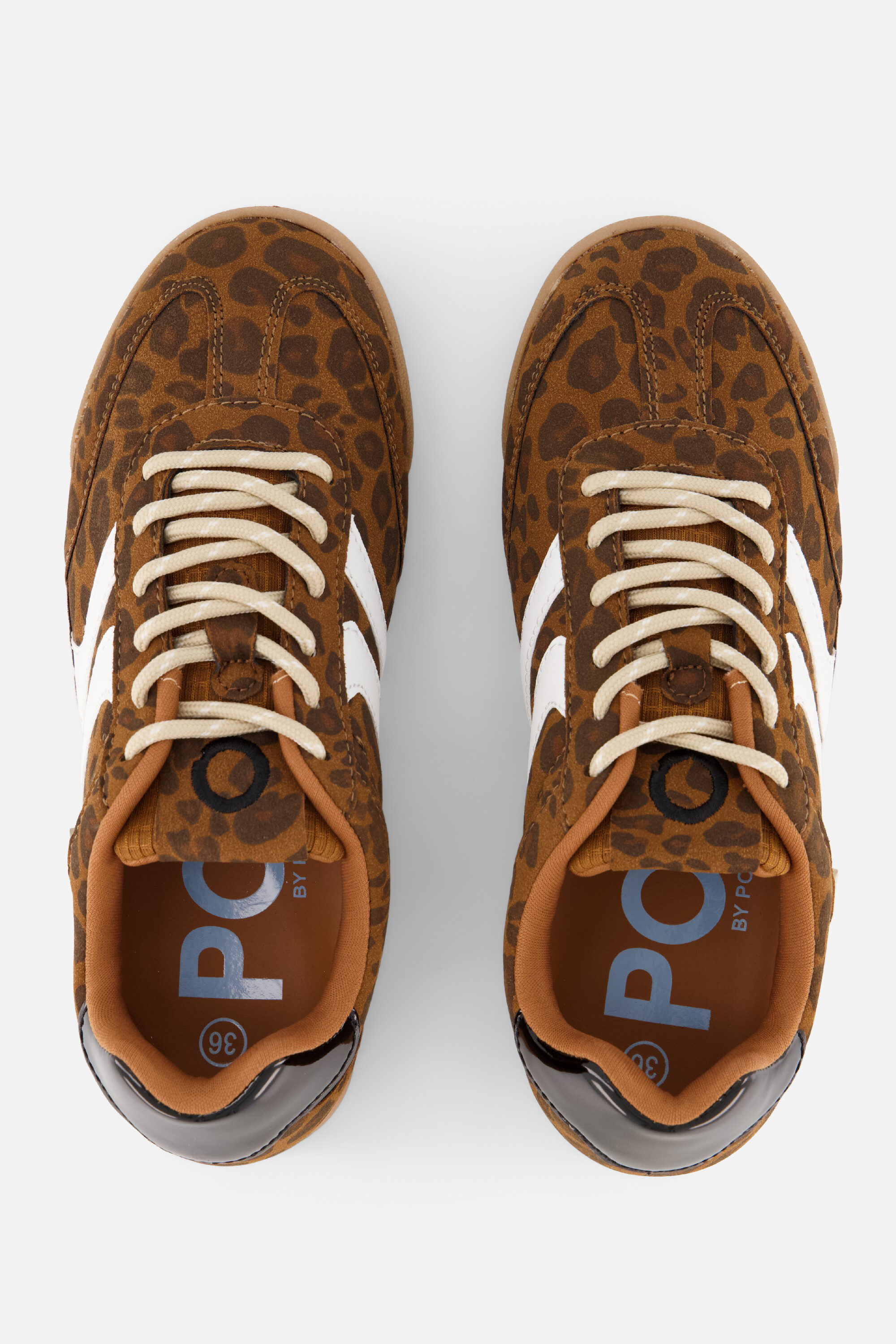 POSH by Poelman Sneakers bruin Pu afbeelding 3