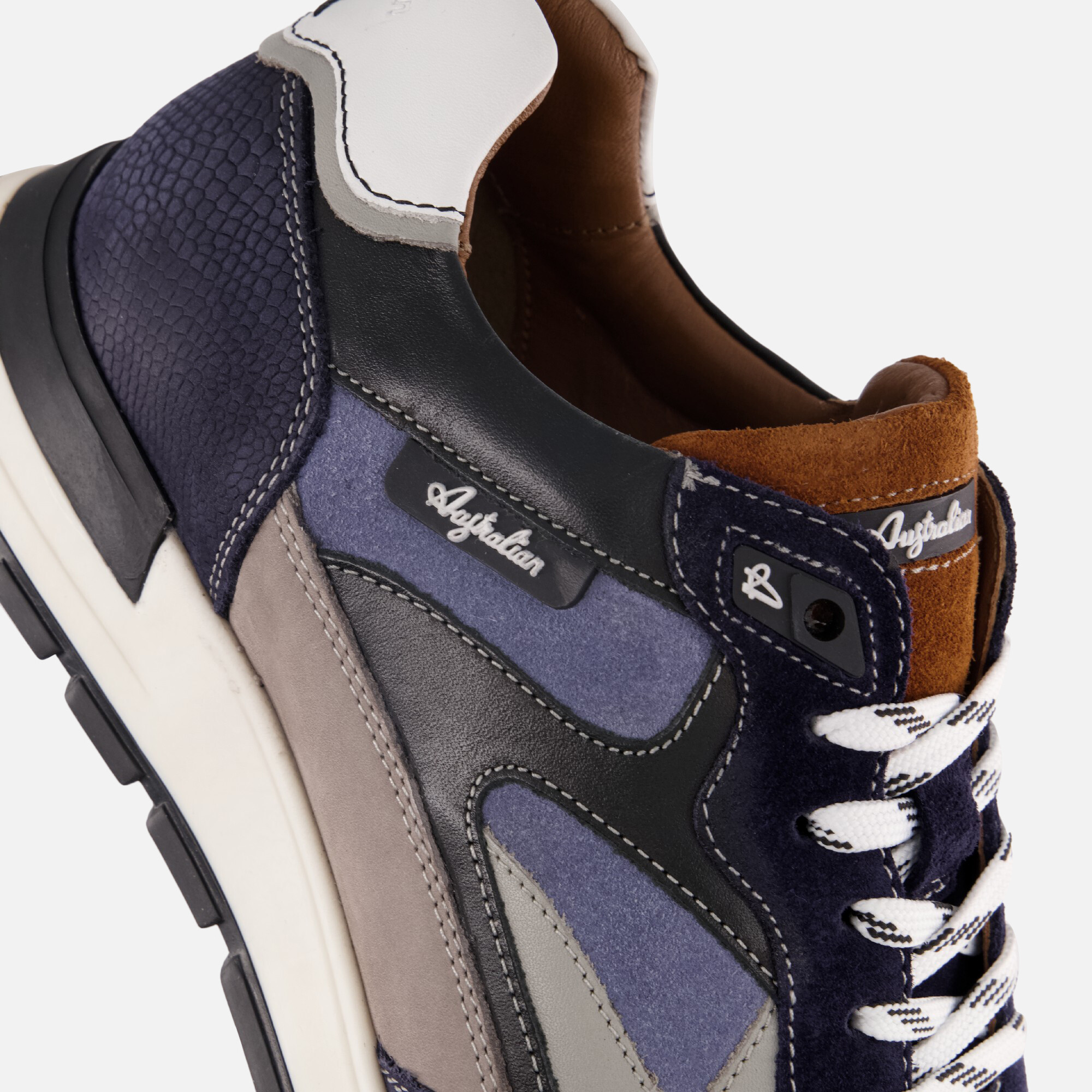 Australian Tiago Sneakers blauw Leer afbeelding 4