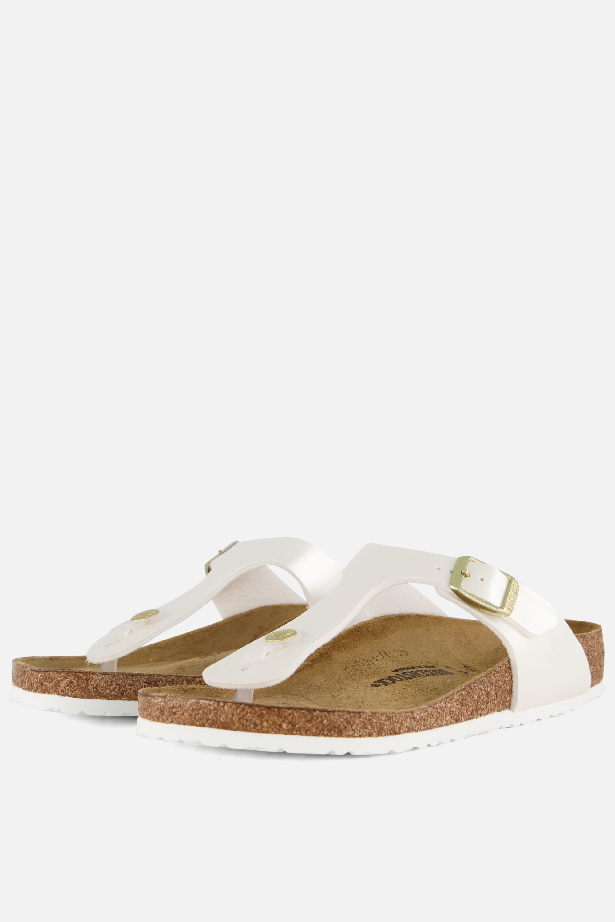 Birkenstock Gizeh wit Birko-Flor