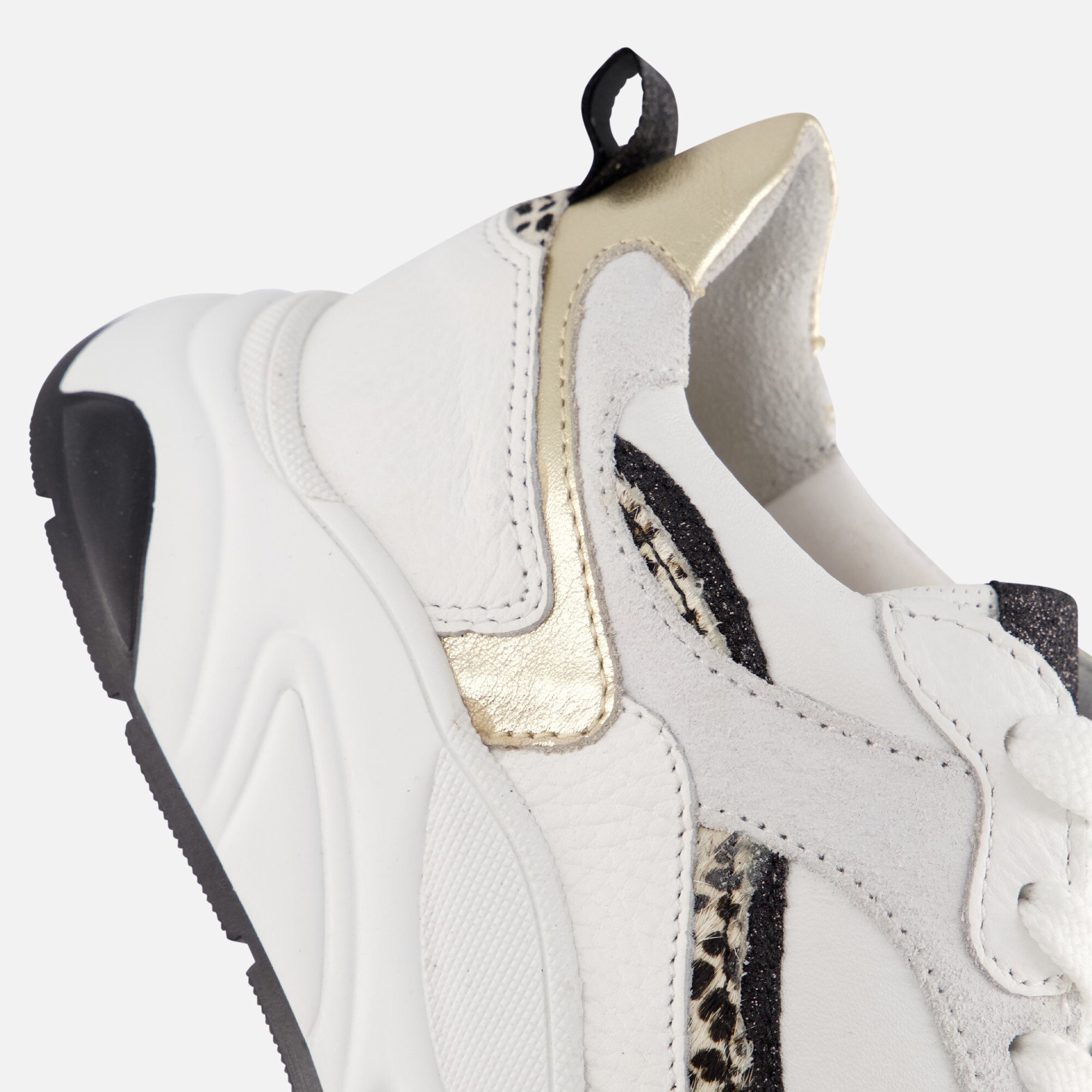 PS Poelman Sneakers wit Leer afbeelding 4