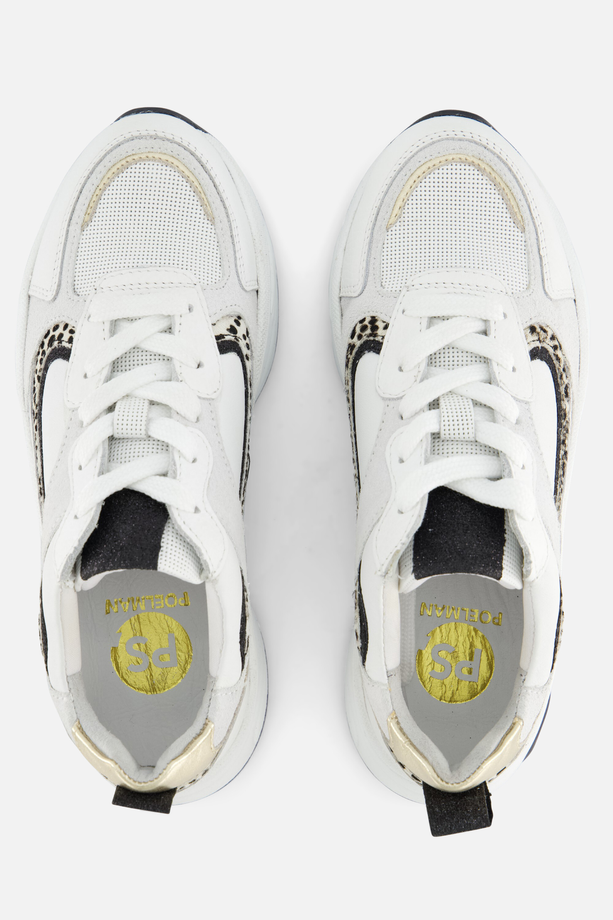 PS Poelman Sneakers wit Leer afbeelding 2