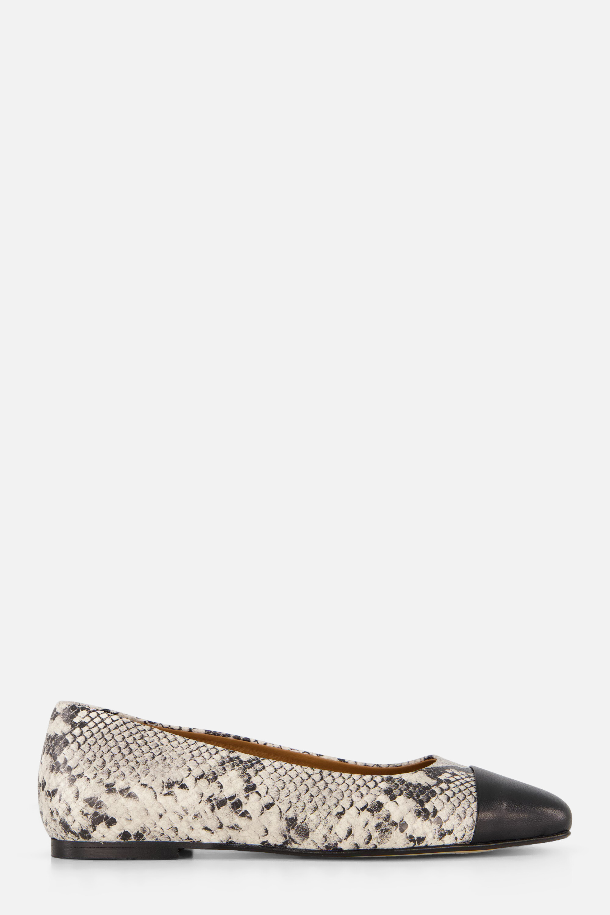 Linea Zeta Snake Ballerina's zwart Leer afbeelding 4