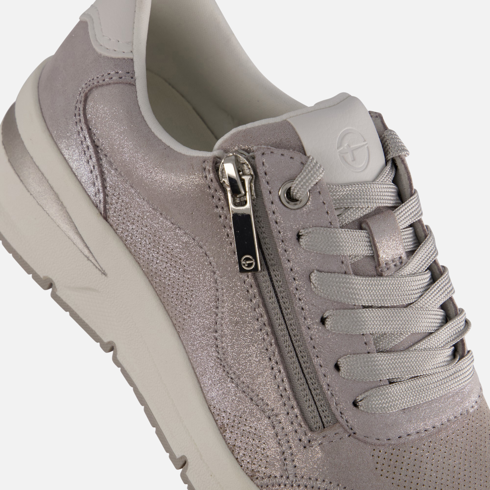 Tamaris Sneakers zilver Leer afbeelding 4