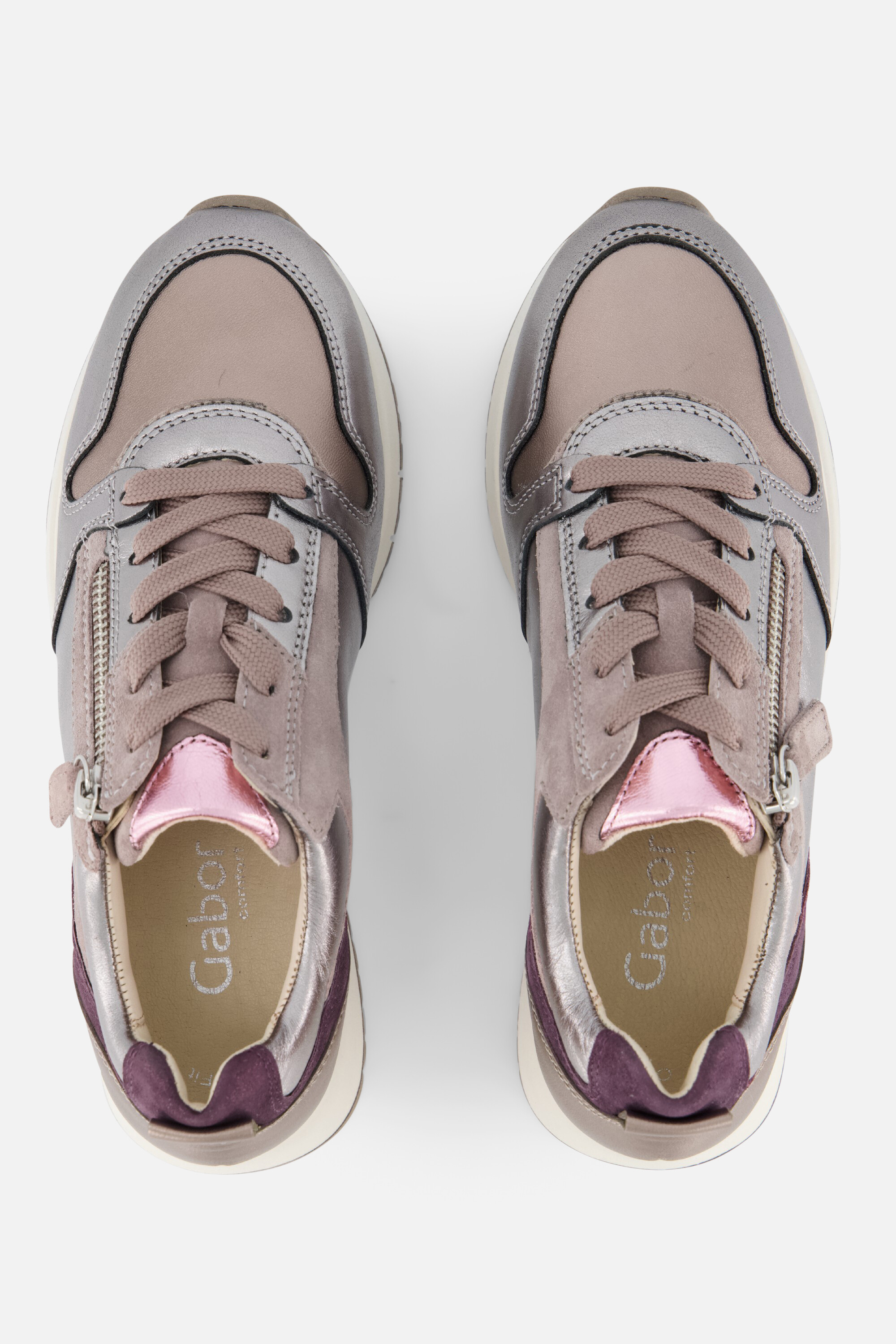 Gabor Sneakers zilver Synthetisch afbeelding 3