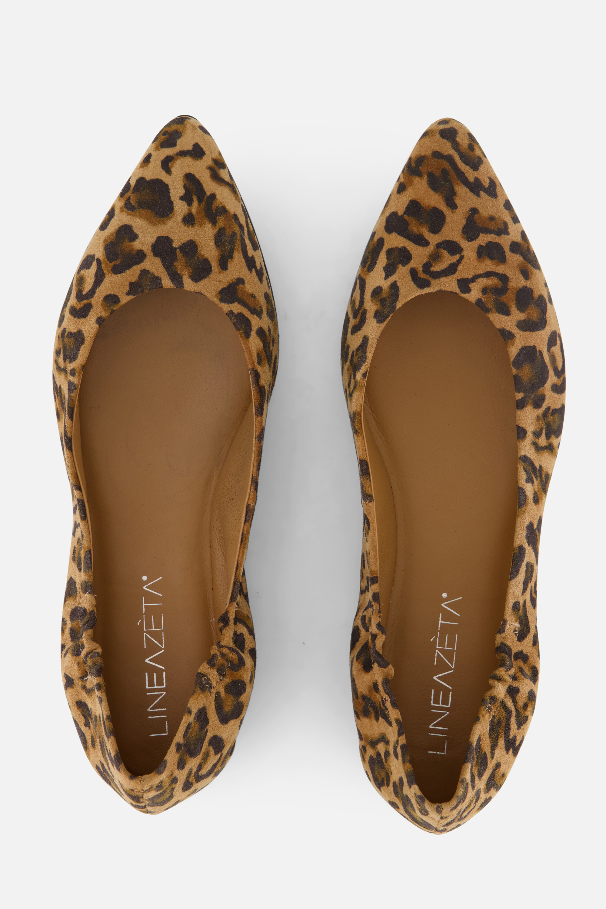 Linea Zeta Leopard Ballerina's bruin Leer afbeelding 2