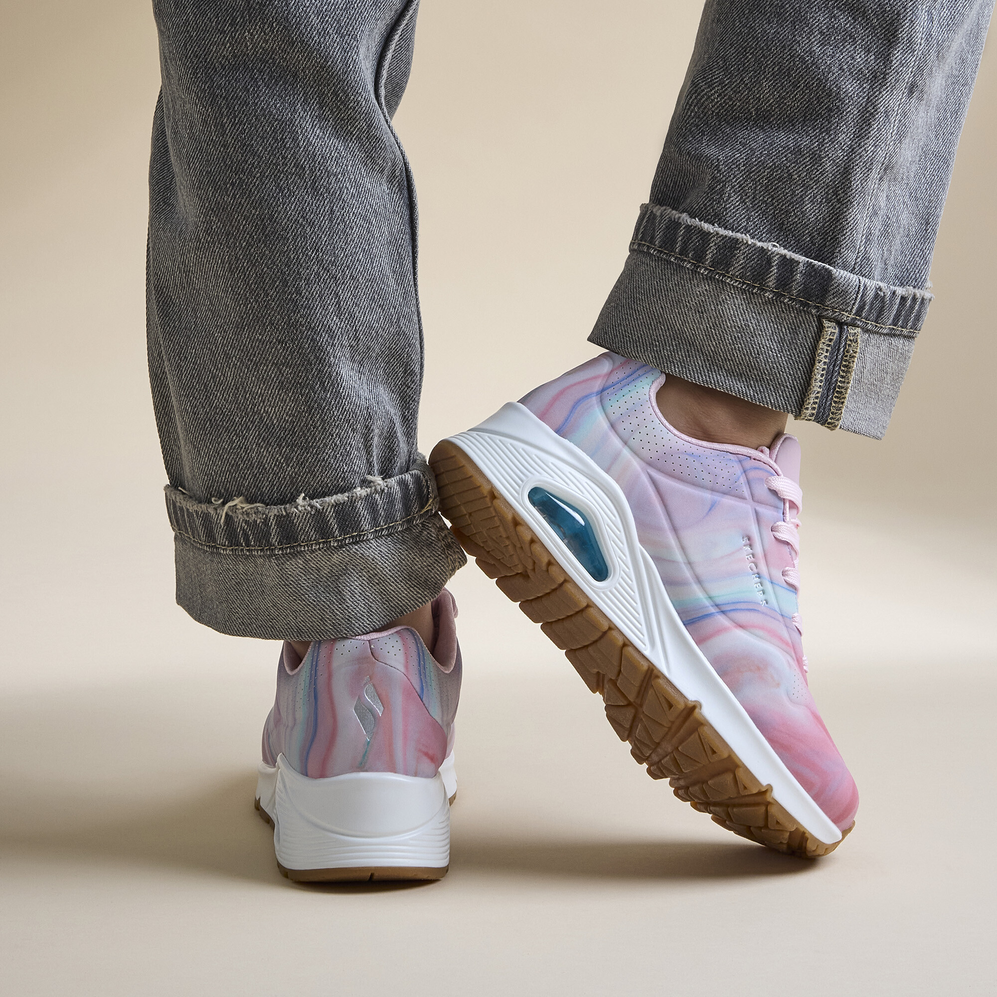 Skechers Skechers Uno Gen1 Marble Sneakers roze Synthetisch