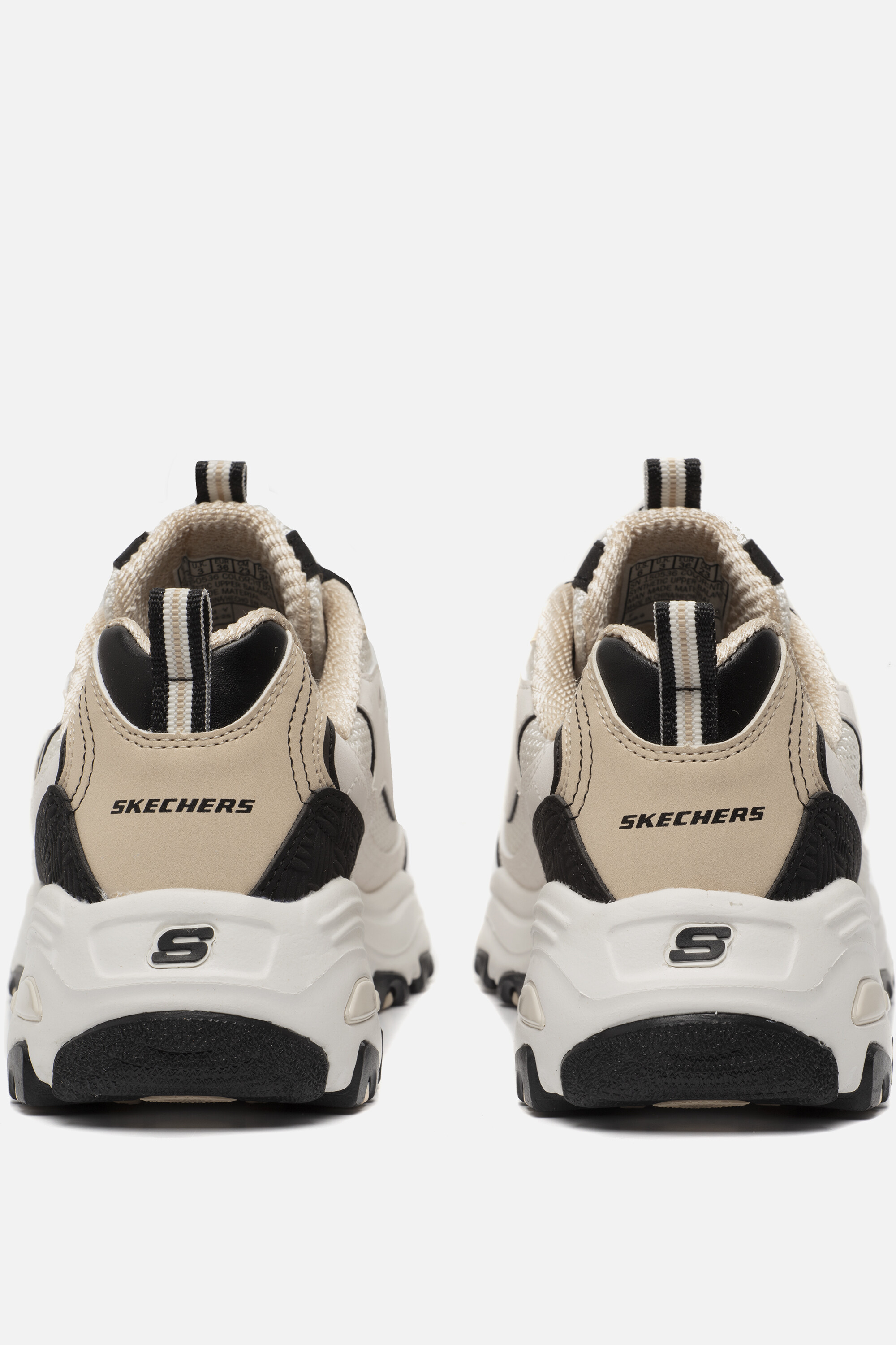 Skechers D'Lites Sneakers wit Textiel afbeelding 2