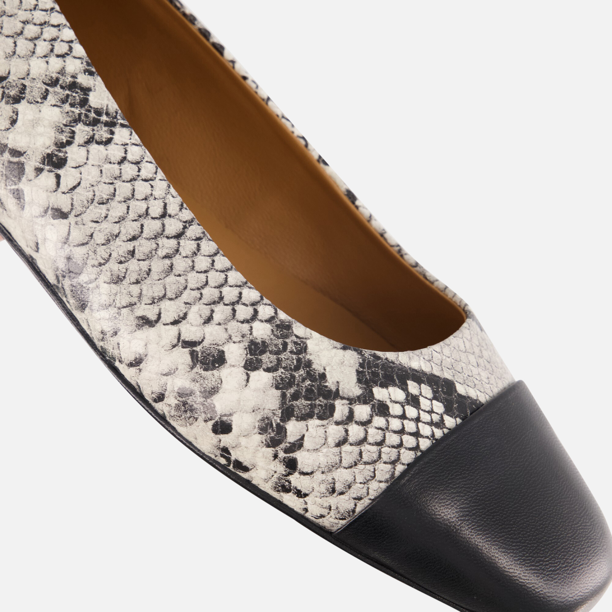 Linea Zeta Snake Ballerina's zwart Leer afbeelding 3